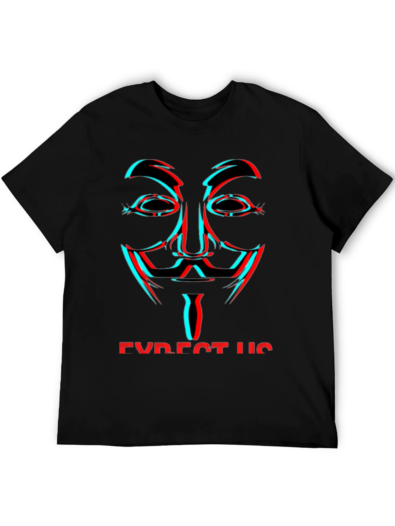 Anonymous Mask Glitch T-Shirt - Expect Us