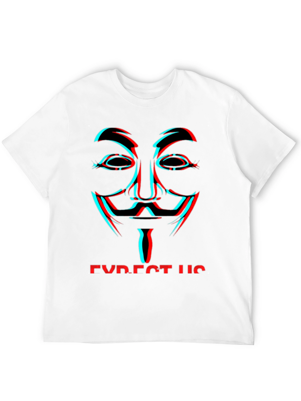 Anonymous Mask Glitch T-Shirt - Expect Us