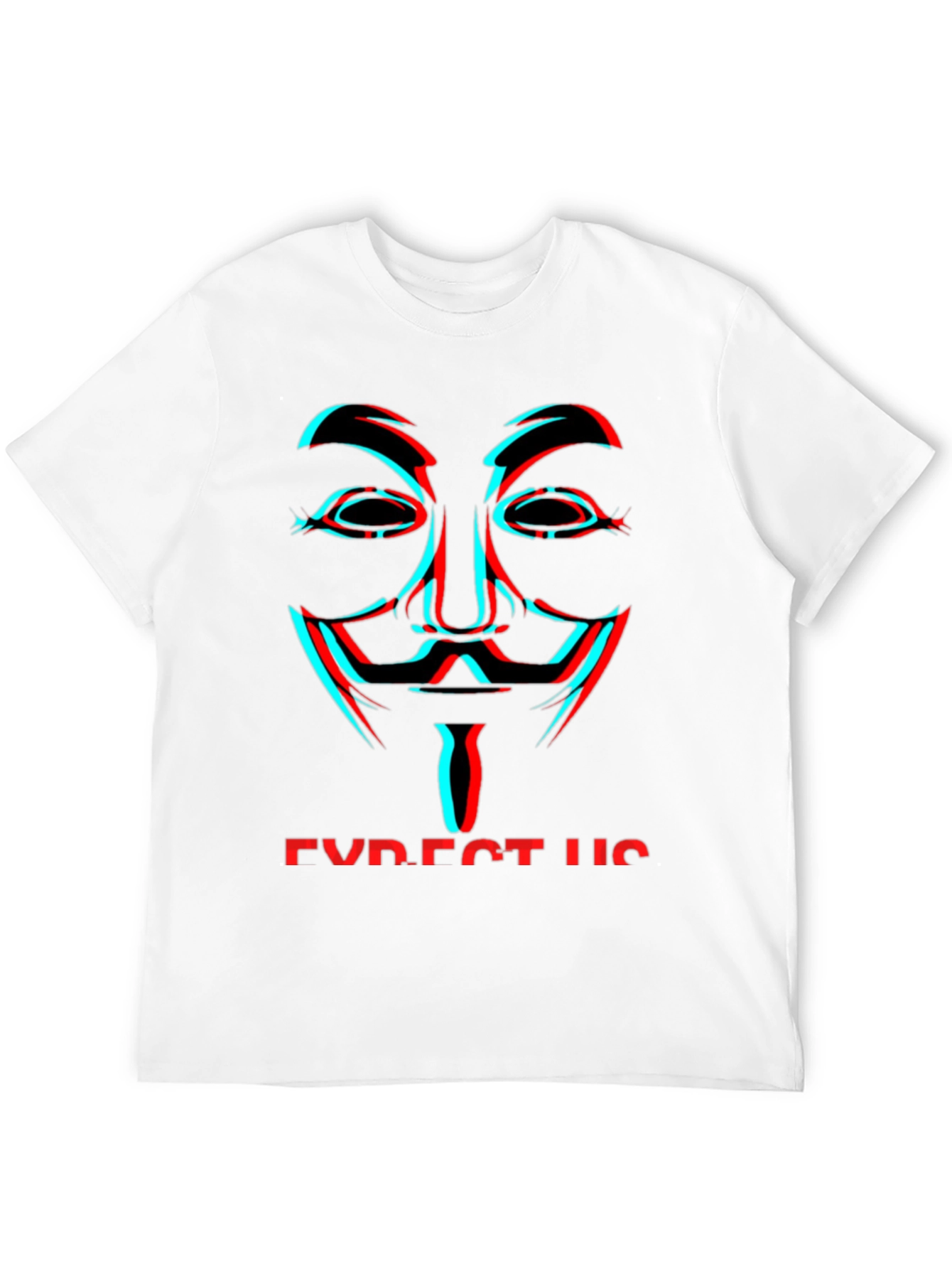 Anonymous Mask Glitch T-Shirt - Expect Us