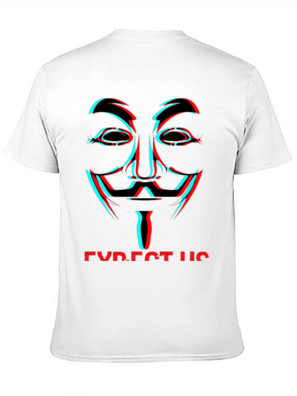 Anonymous Mask Glitch T-Shirt - Expect Us