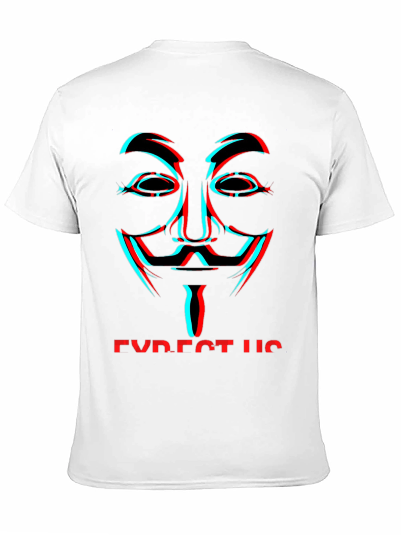 Anonymous Mask Glitch T-Shirt - Expect Us
