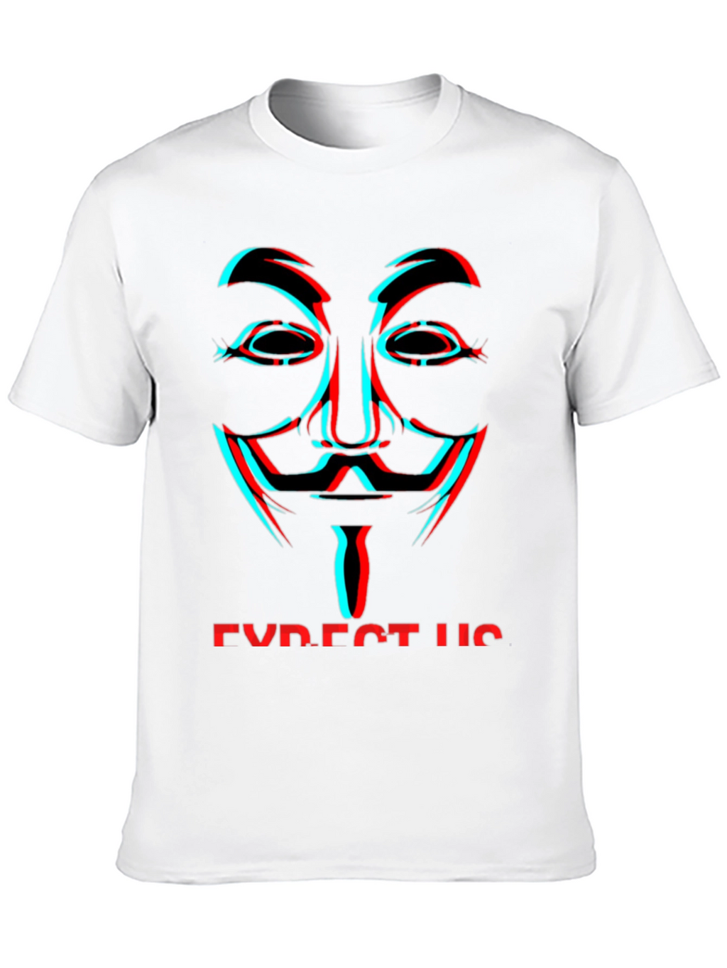 Anonymous Mask Glitch T-Shirt - Expect Us