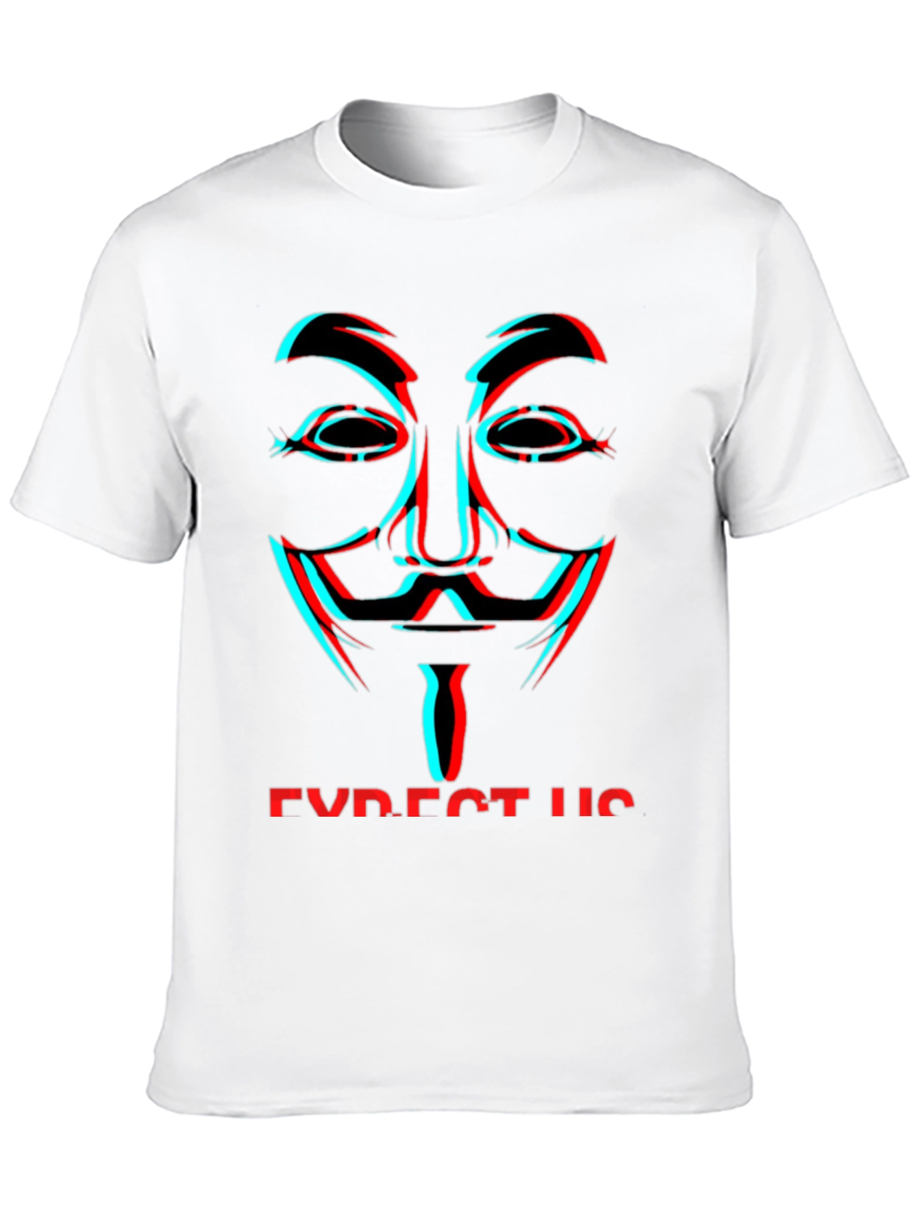 Anonymous Mask Glitch T-Shirt - Expect Us