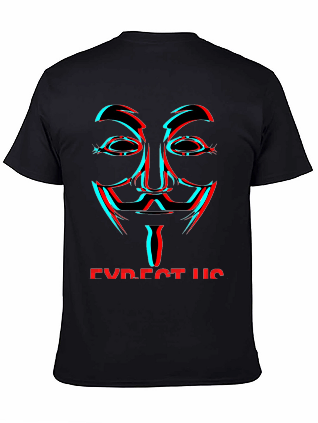 Anonymous Mask Glitch T-Shirt - Expect Us