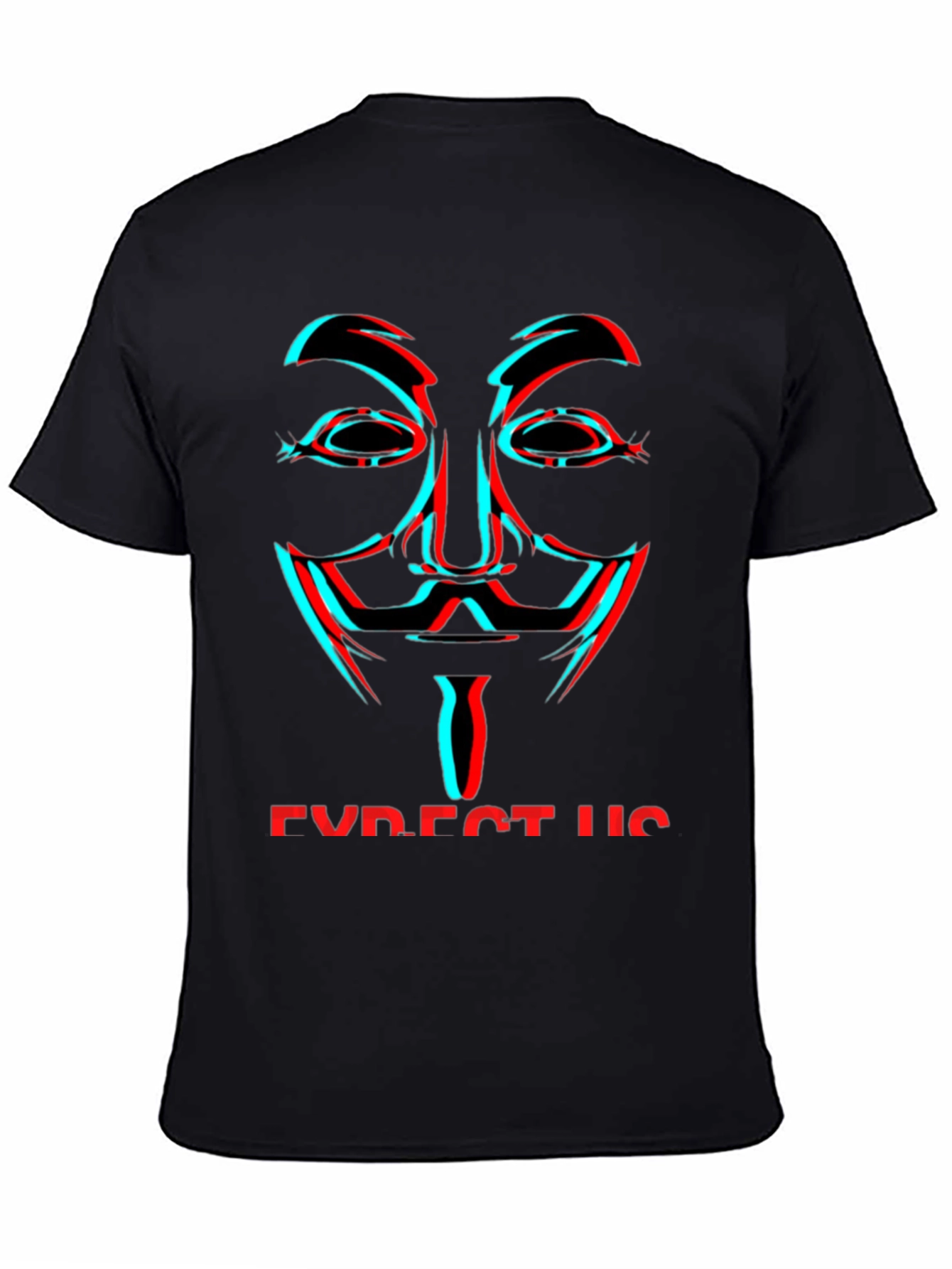 Anonymous Mask Glitch T-Shirt - Expect Us