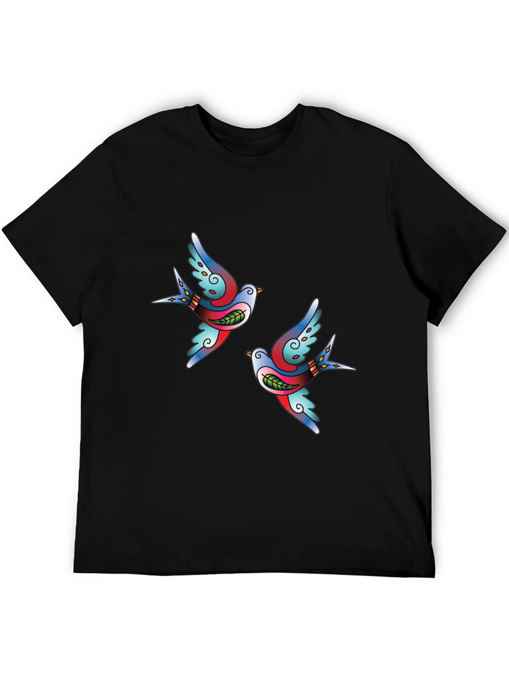 Classic Tattoo Swallow Black T-Shirt