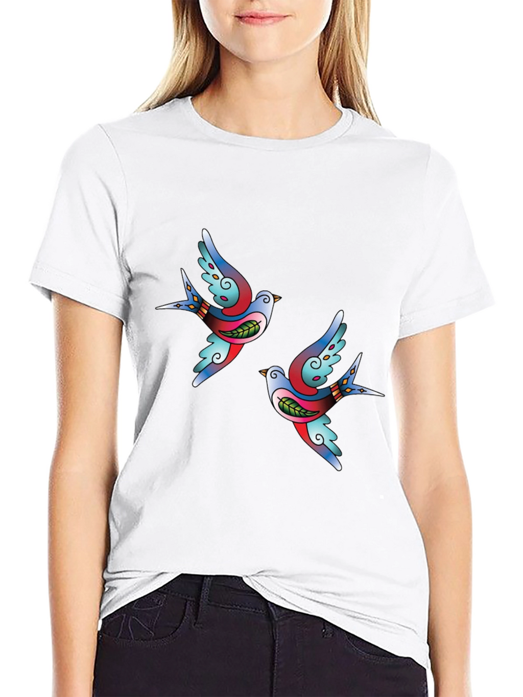 Classic Tattoo Swallow Black T-Shirt