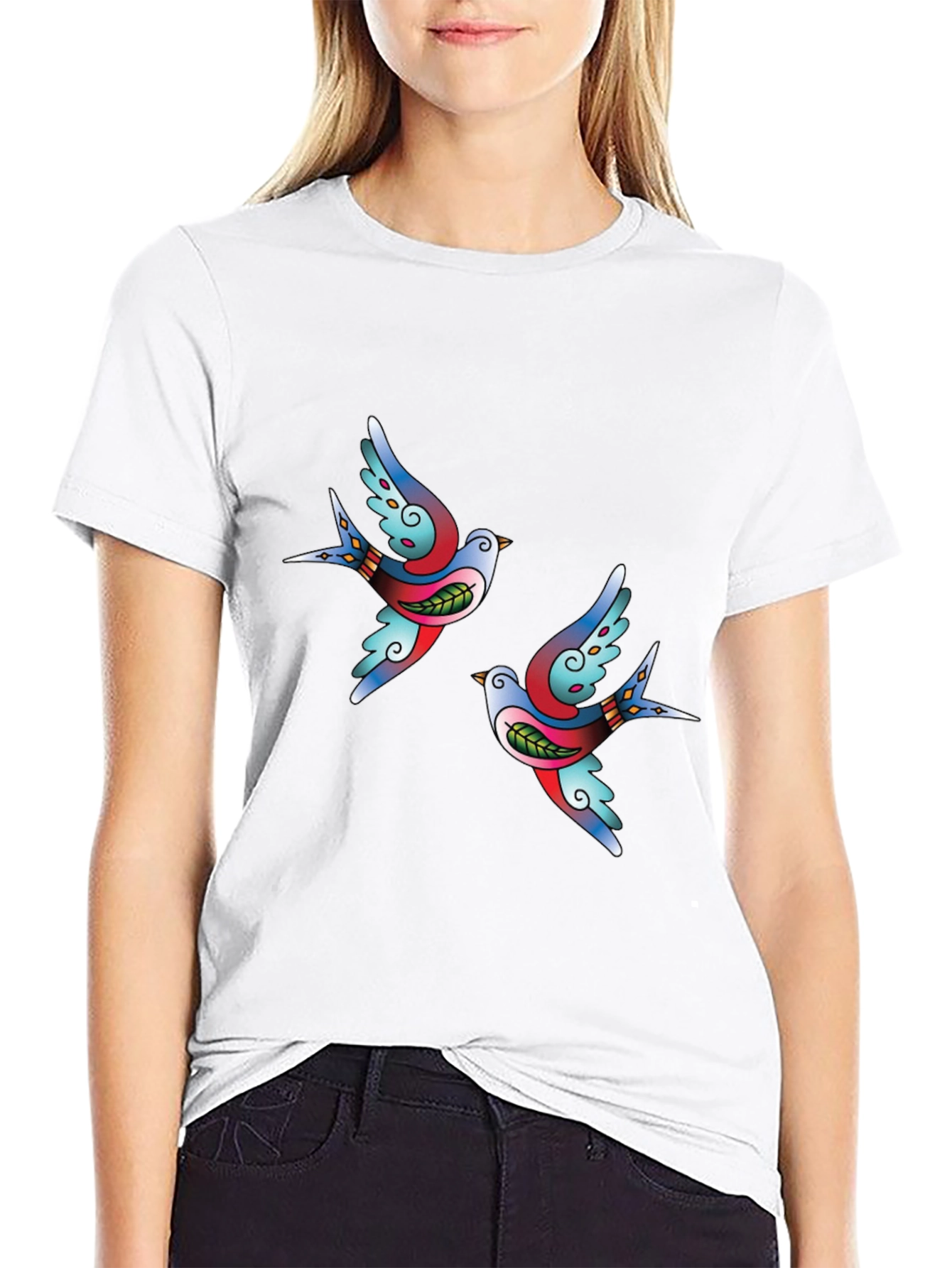 Classic Tattoo Swallow Black T-Shirt