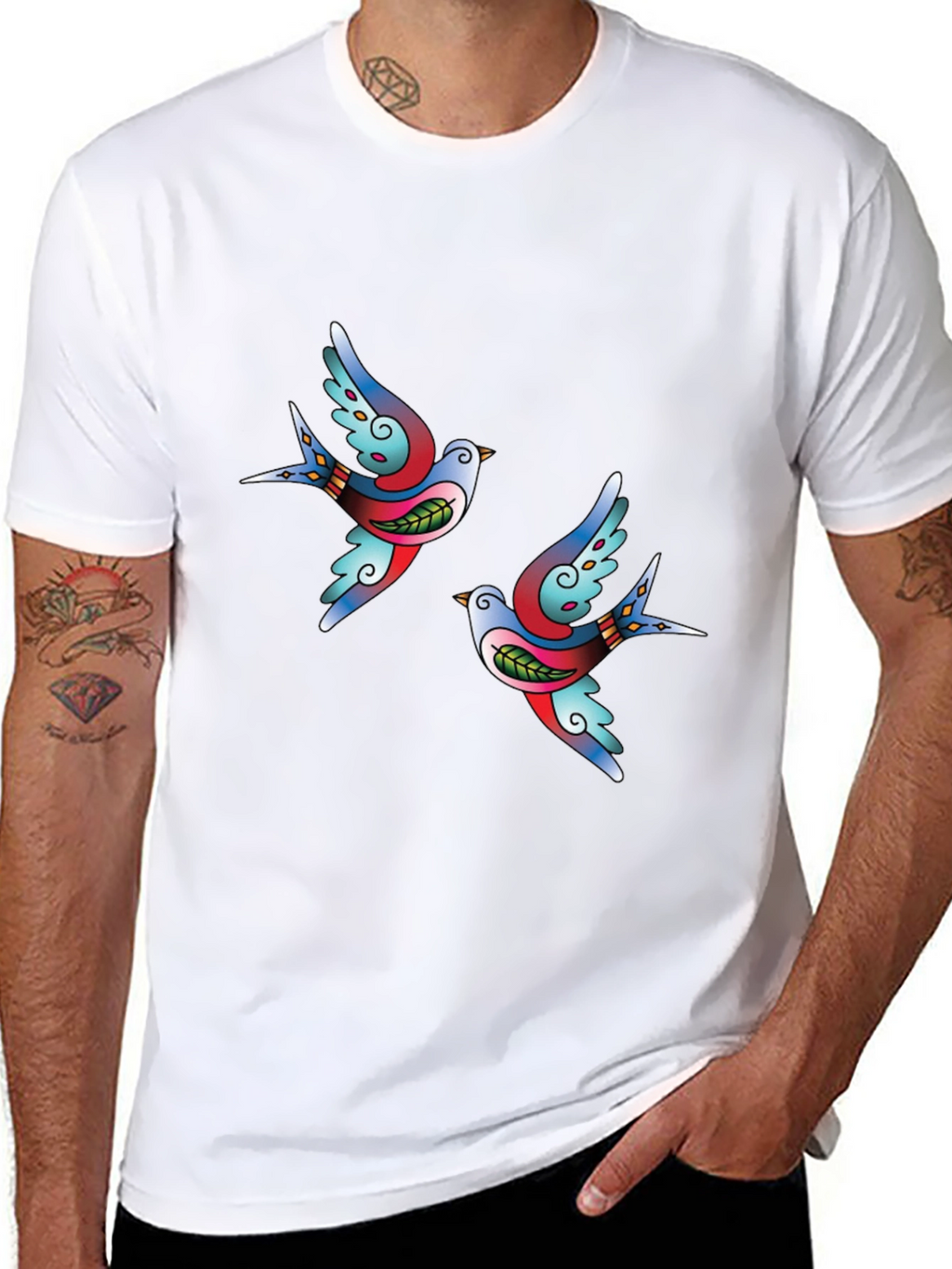 Classic Tattoo Swallow Black T-Shirt