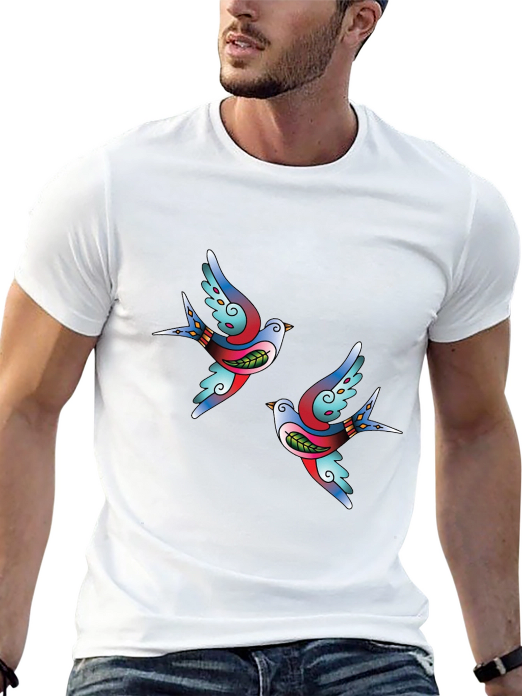 Classic Tattoo Swallow Black T-Shirt