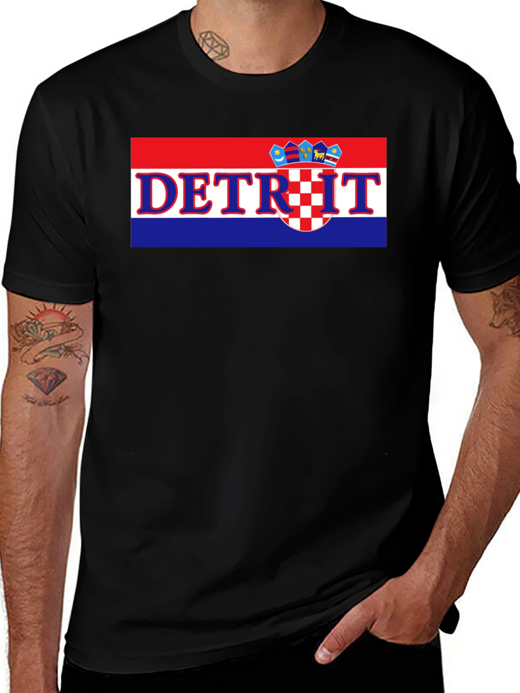 Detroit Croatian Flag T-Shirt