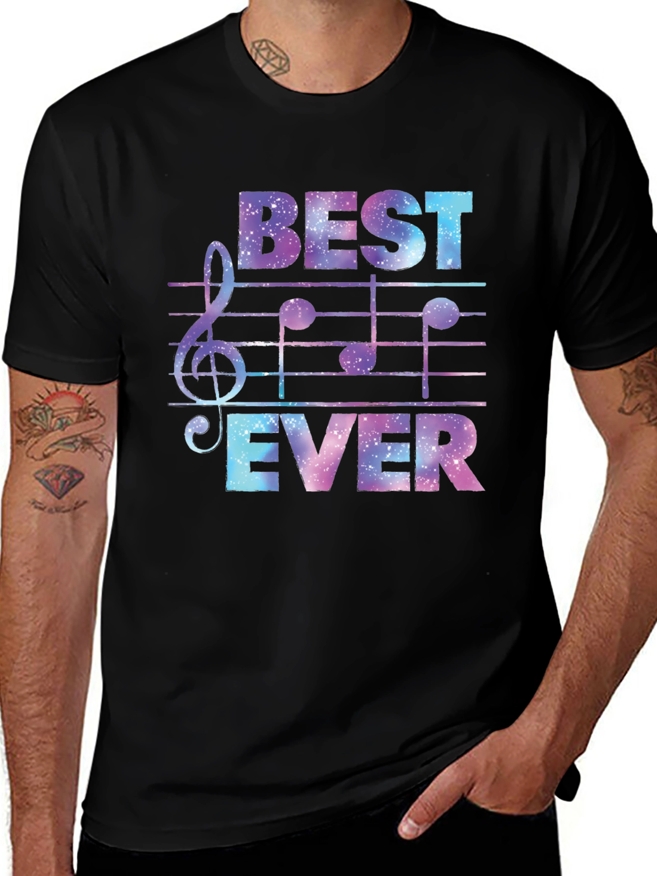 Best Ever Music T-Shirt - Galaxy Design