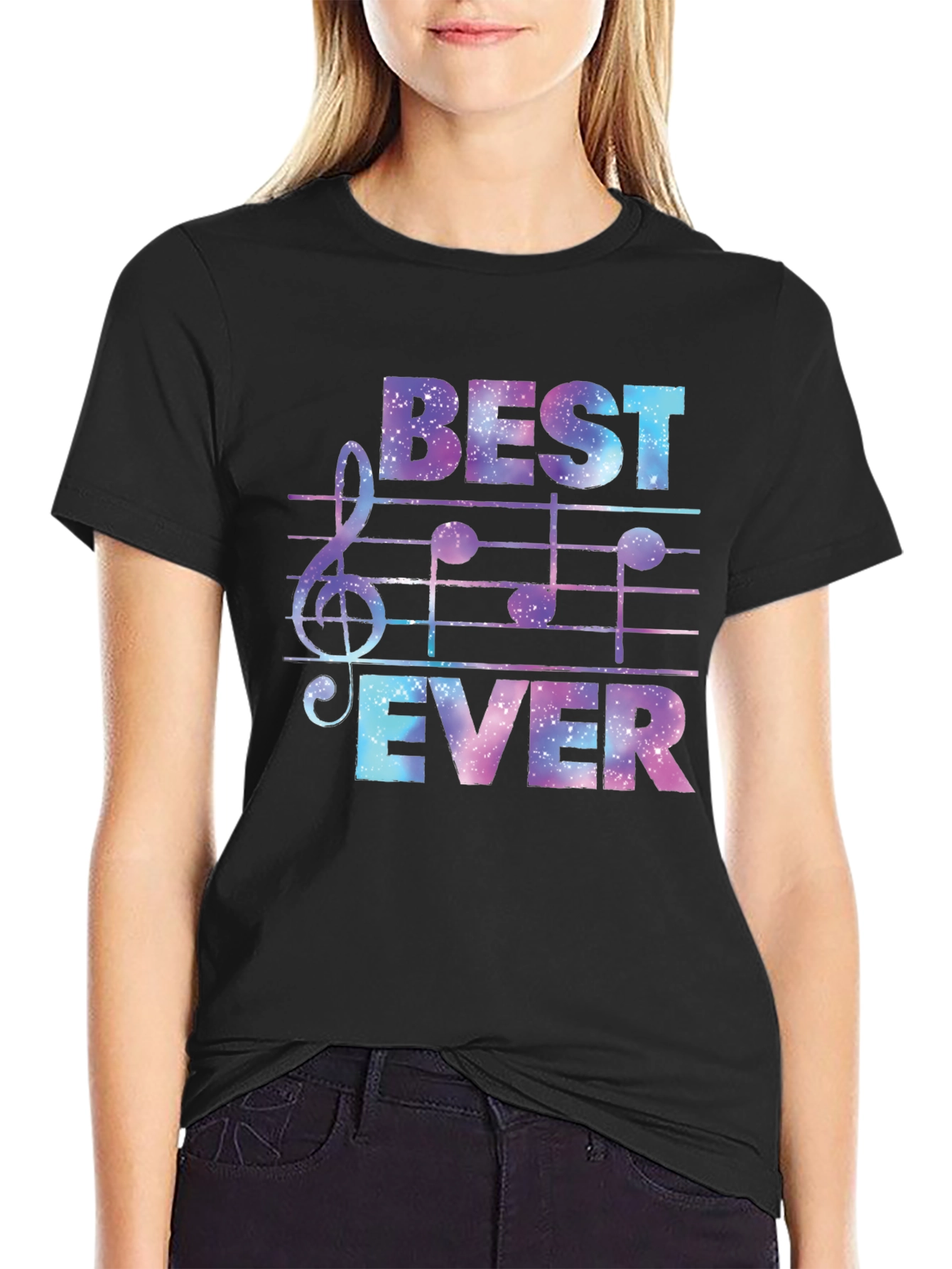 Best Ever Music T-Shirt - Galaxy Design