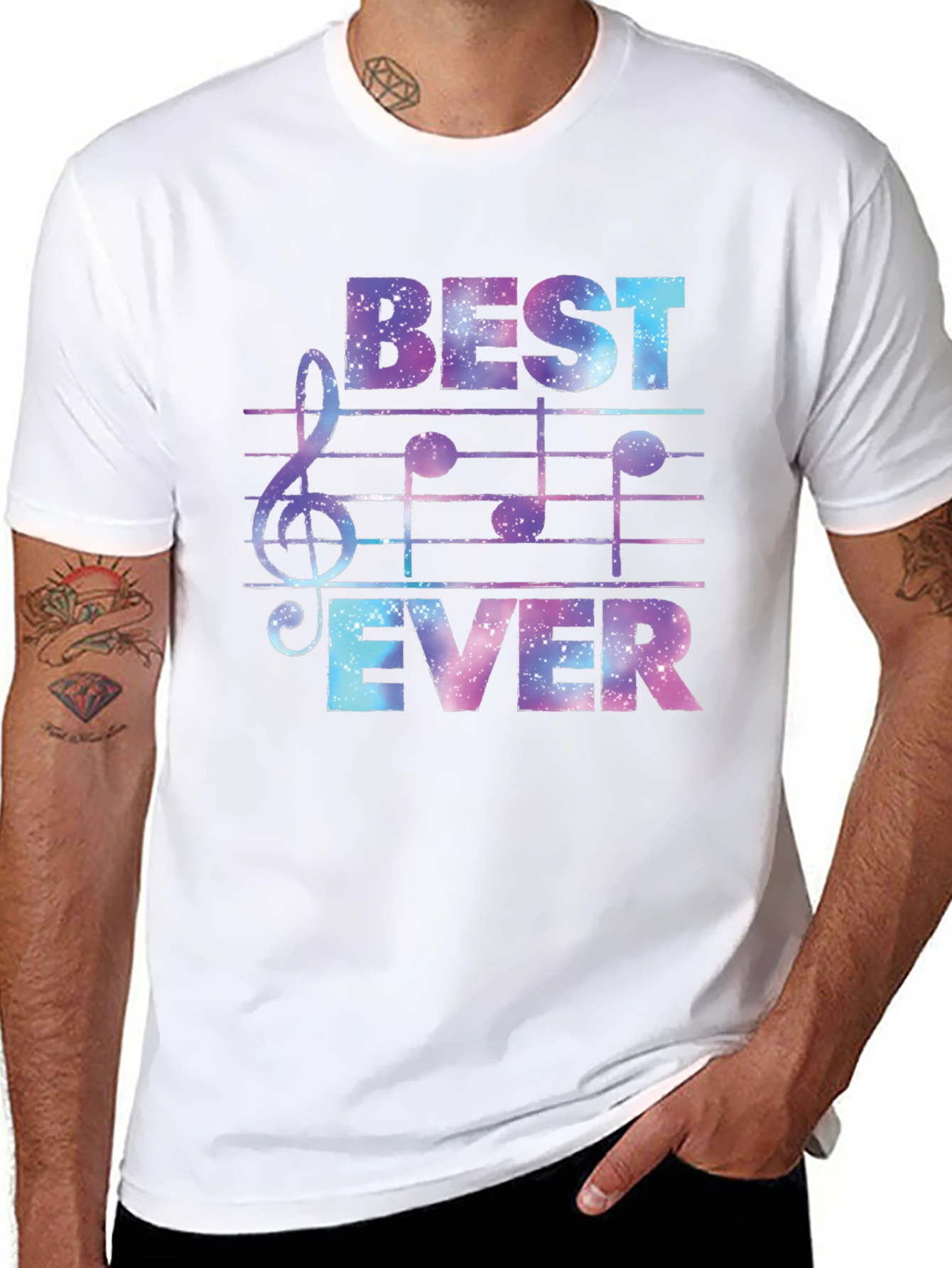 Best Ever Music T-Shirt - Galaxy Design