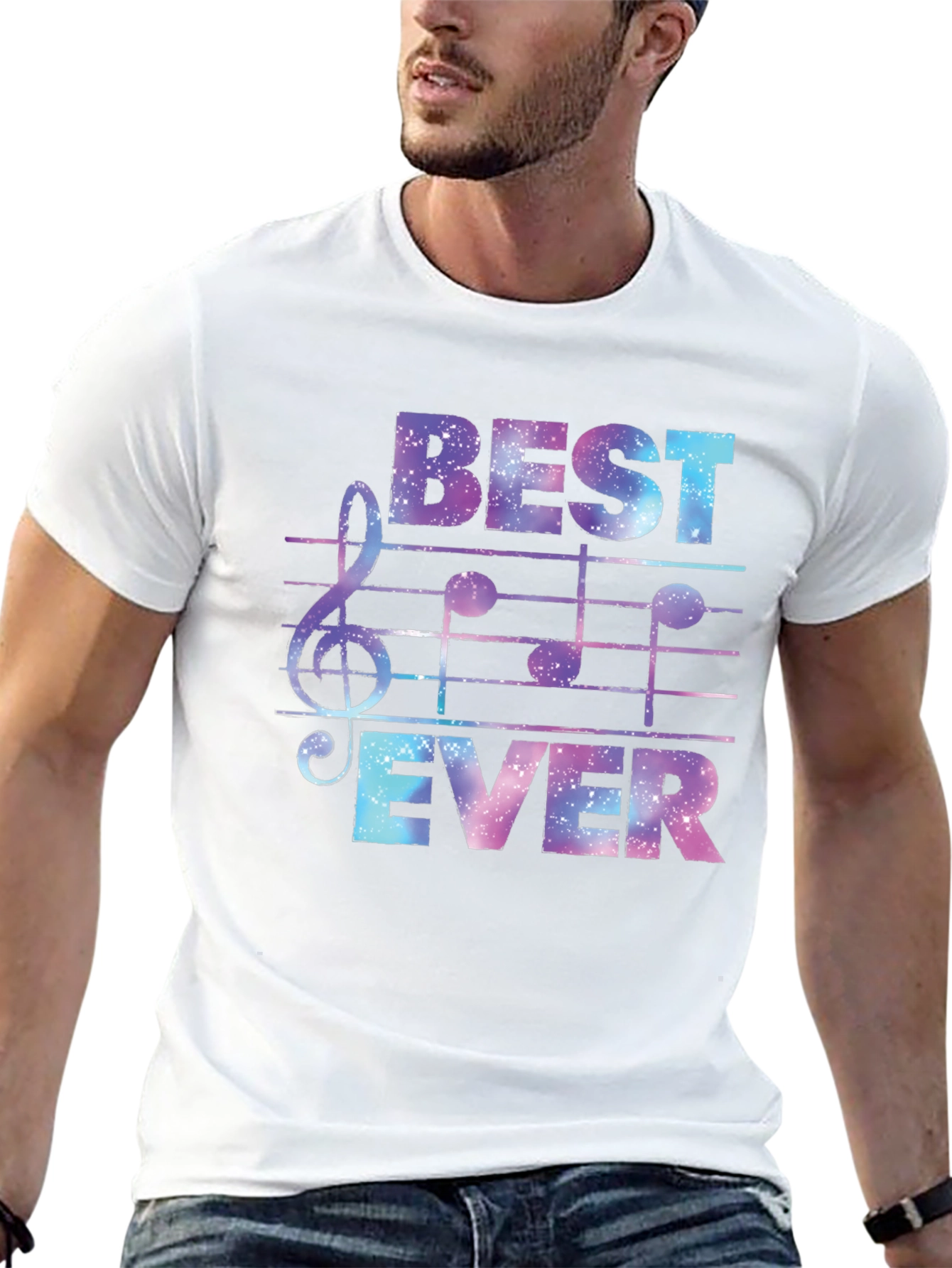 Best Ever Music T-Shirt - Galaxy Design