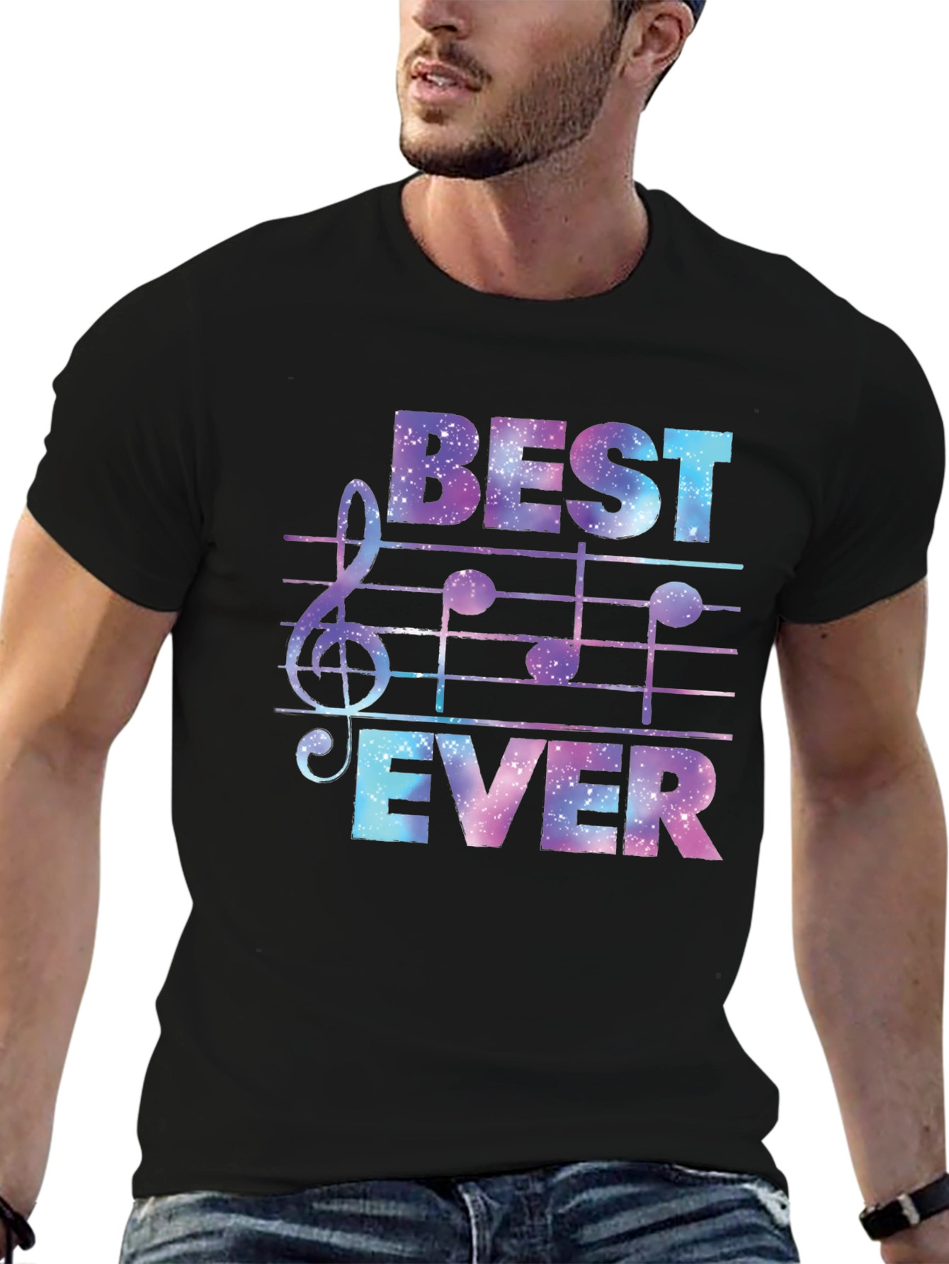 Best Ever Music T-Shirt - Galaxy Design