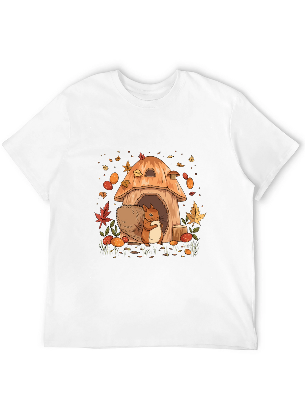 Squirrel Mushroom House Graphic Tee
