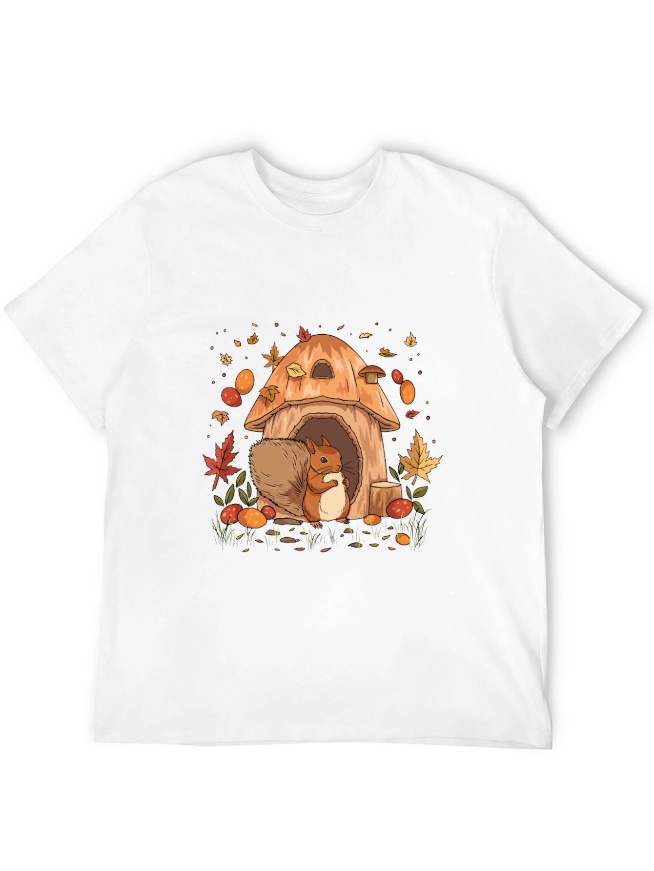 Squirrel Mushroom House Graphic Tee