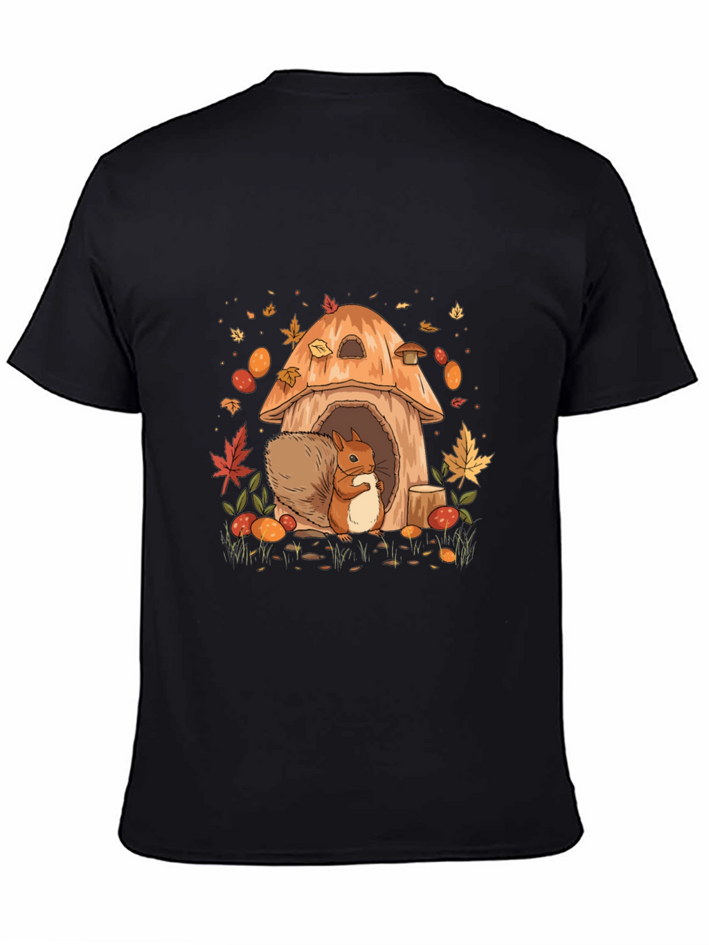 Squirrel Mushroom House Graphic Tee