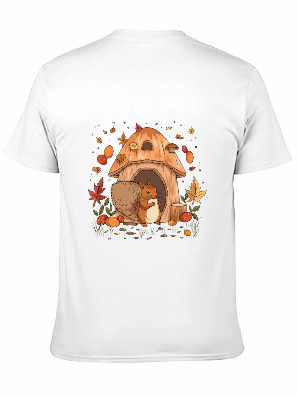 Squirrel Mushroom House Graphic Tee