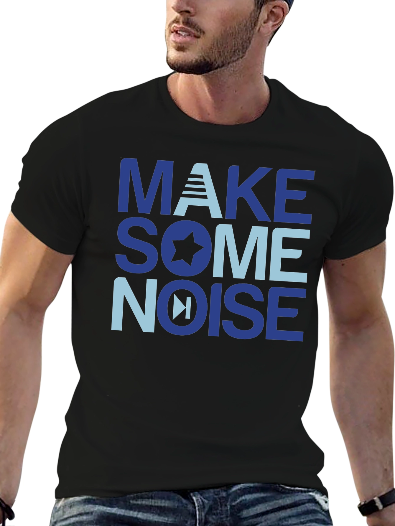 Make Some Noise Graphic T-Shirt - Soft Cotton Blend