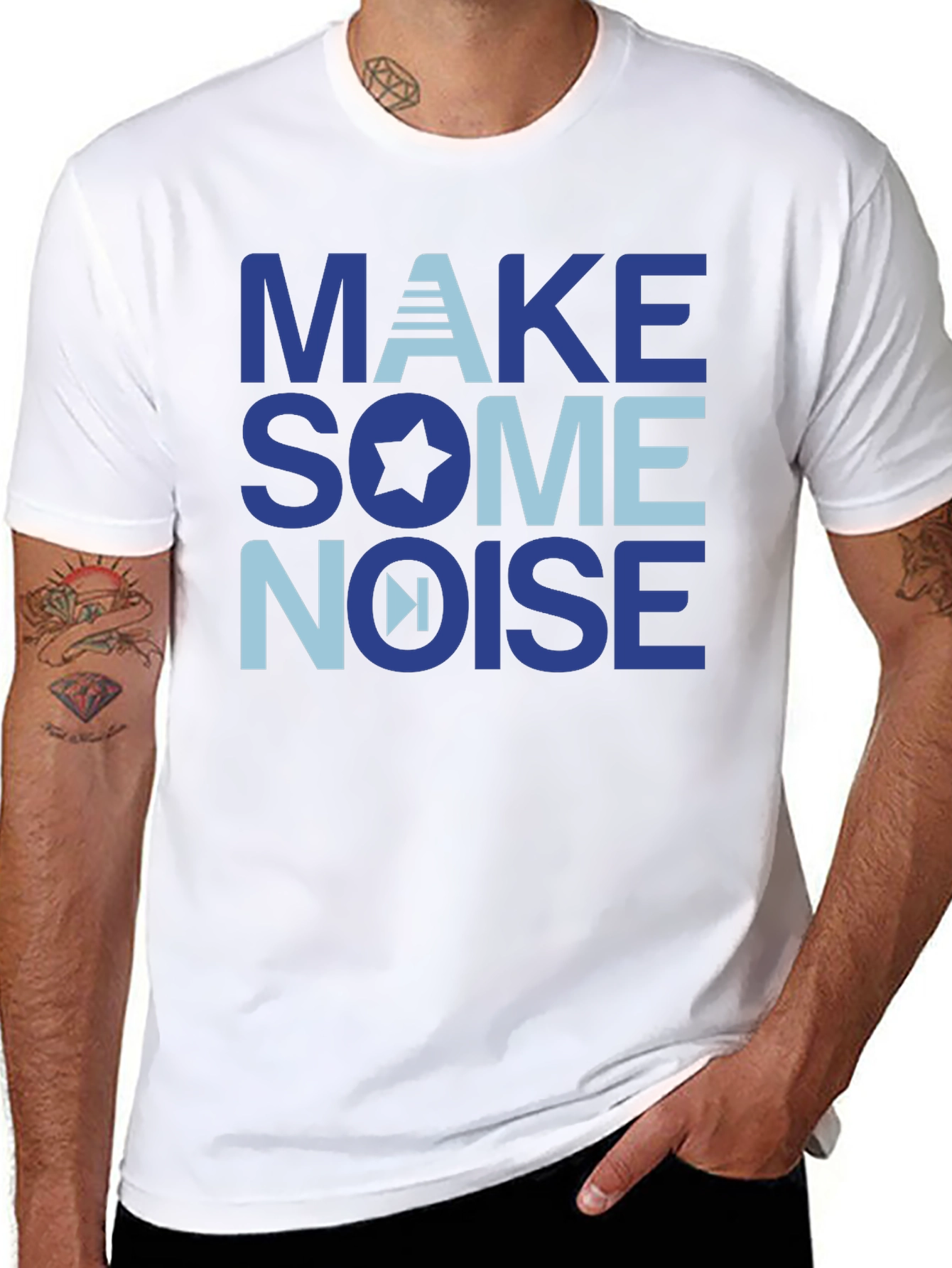 Make Some Noise Graphic T-Shirt - Soft Cotton Blend