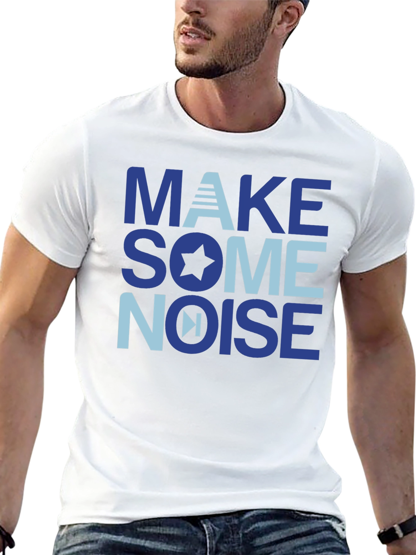 Make Some Noise Graphic T-Shirt - Soft Cotton Blend