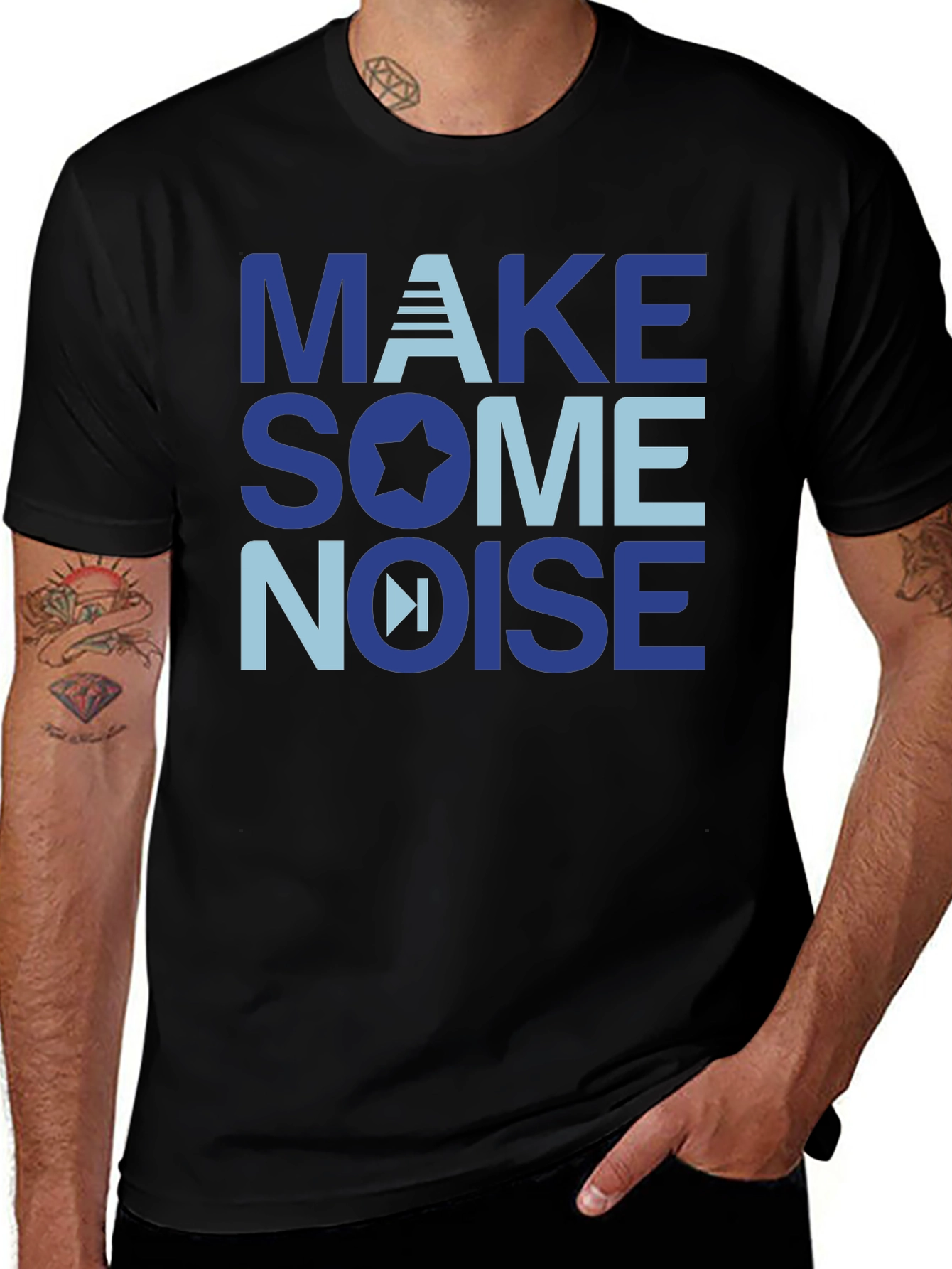 Make Some Noise Graphic T-Shirt - Soft Cotton Blend