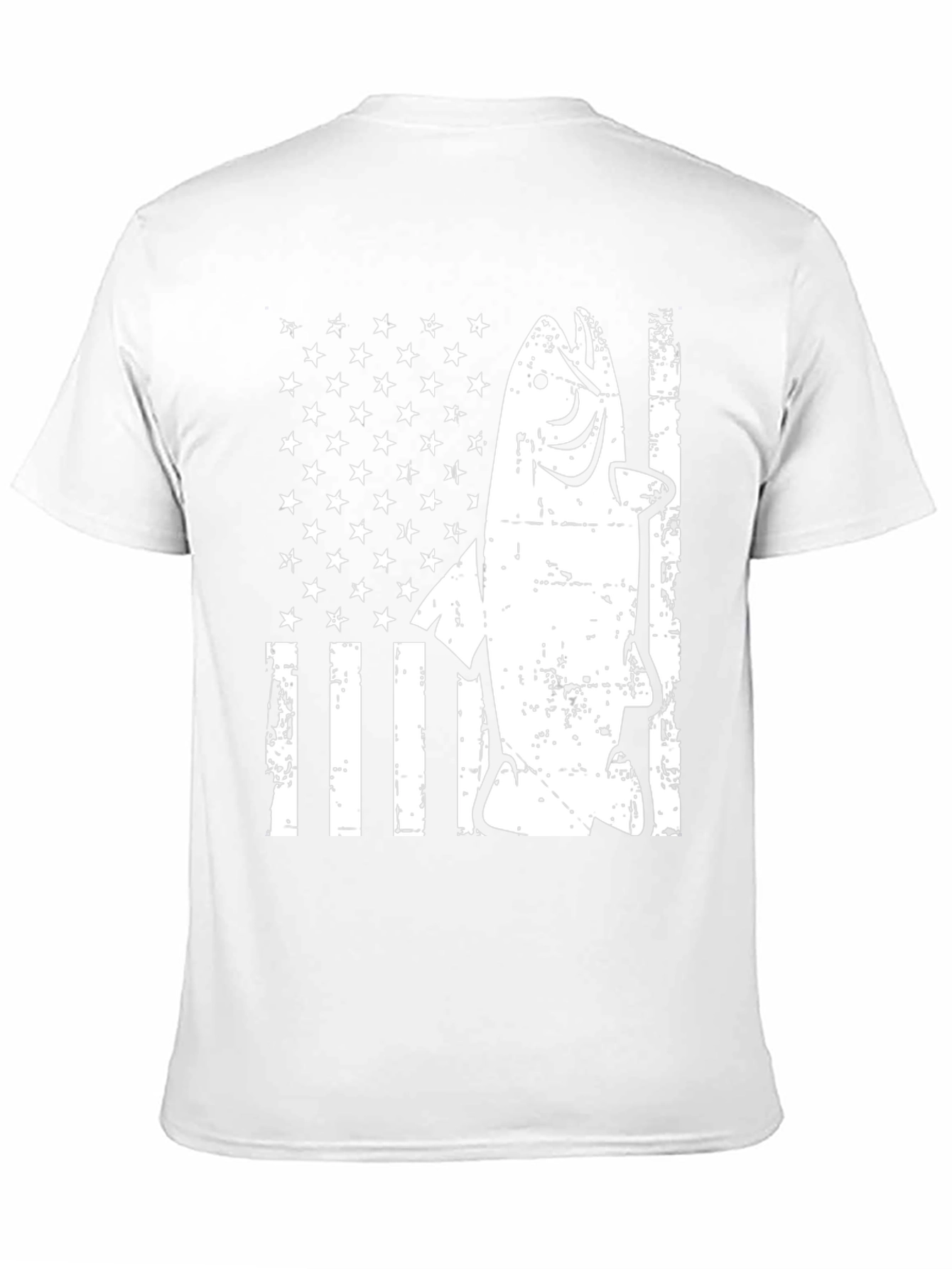 American Flag Fish Graphic T-Shirt