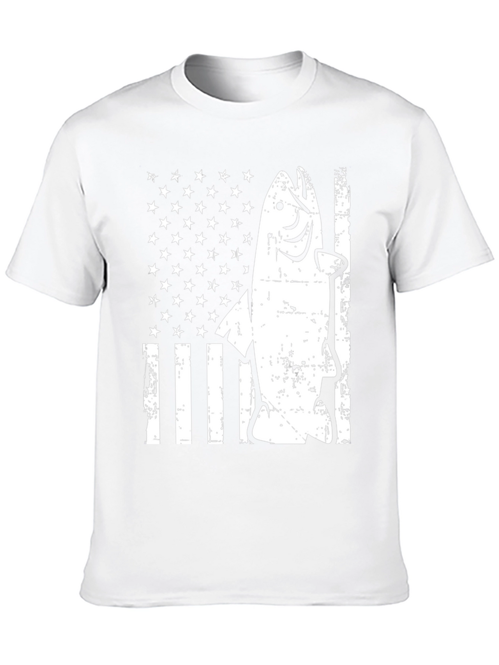 American Flag Fish Graphic T-Shirt