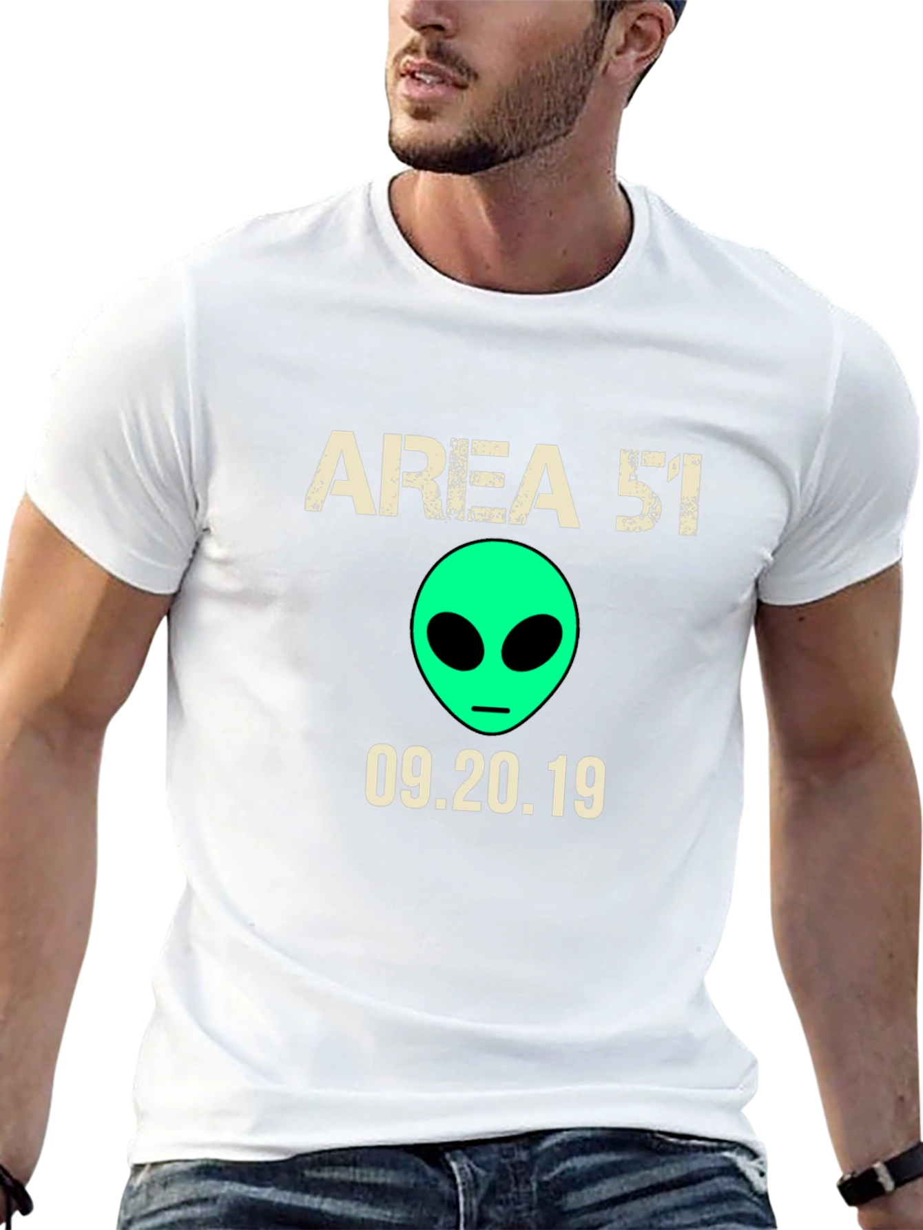 Area 51 T-Shirt Alien Graphic Tee Raid Date
