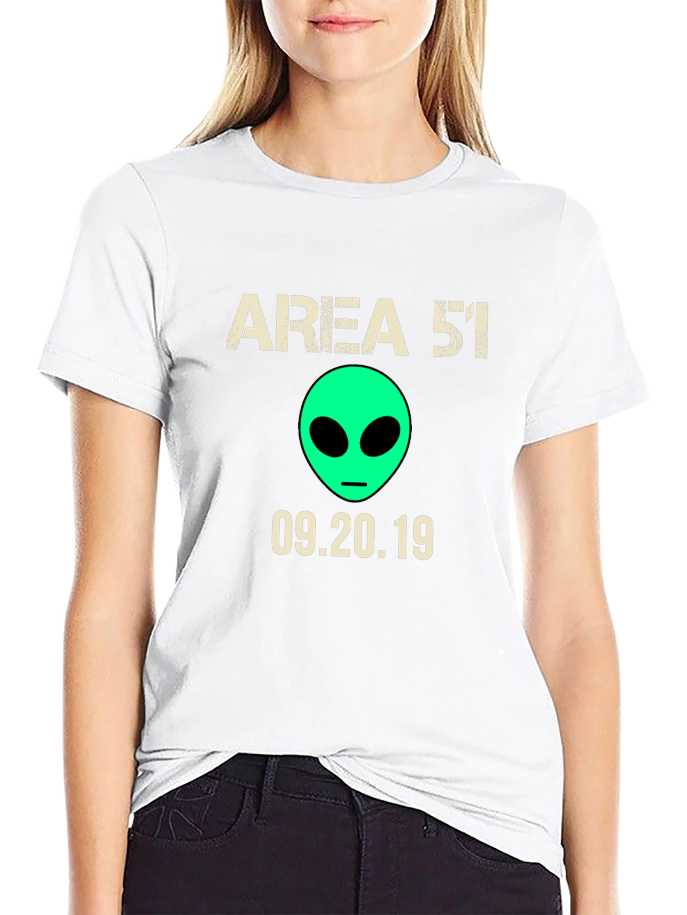 Area 51 T-Shirt Alien Graphic Tee Raid Date