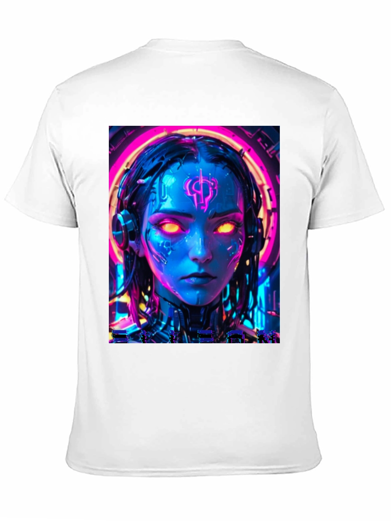 Cyberpunk Girl T-Shirt - Neon Futuristic Design