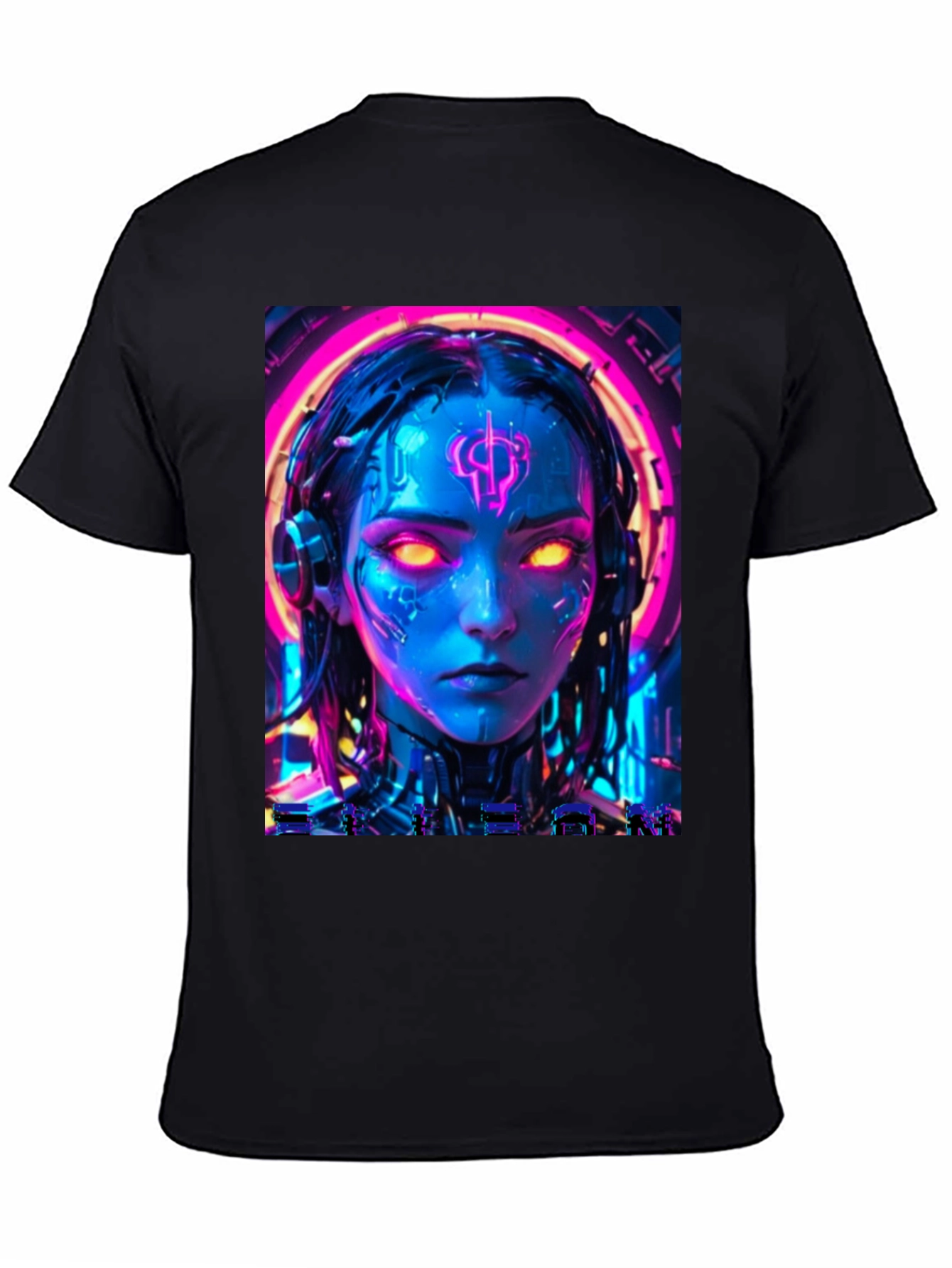Cyberpunk Girl T-Shirt - Neon Futuristic Design