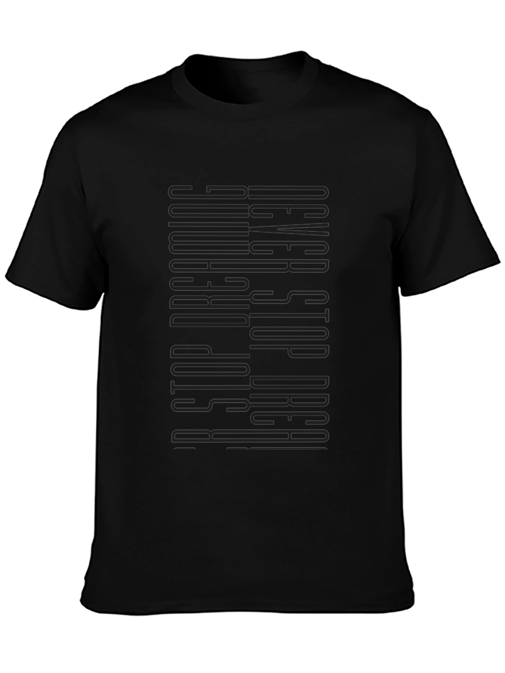 Never Stop Dreaming Black Graphic Tee