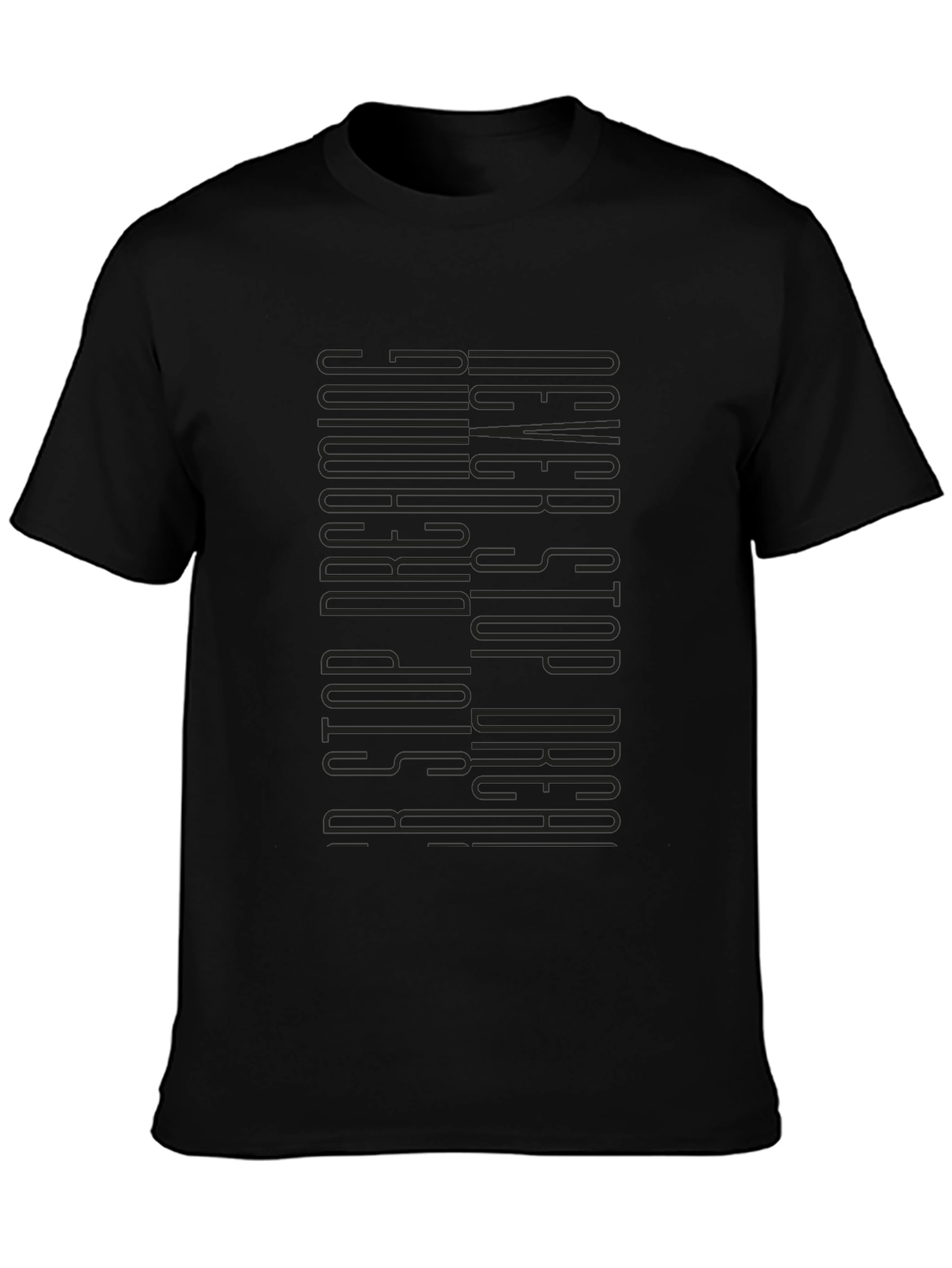 Never Stop Dreaming Black Graphic Tee