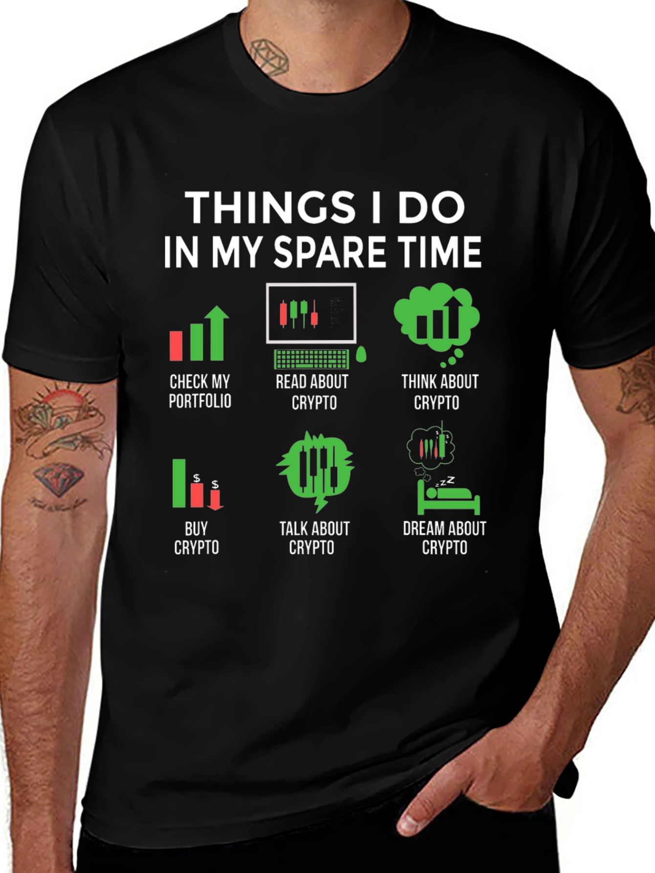 Crypto Lover T-Shirt: Things I Do In My Spare Time