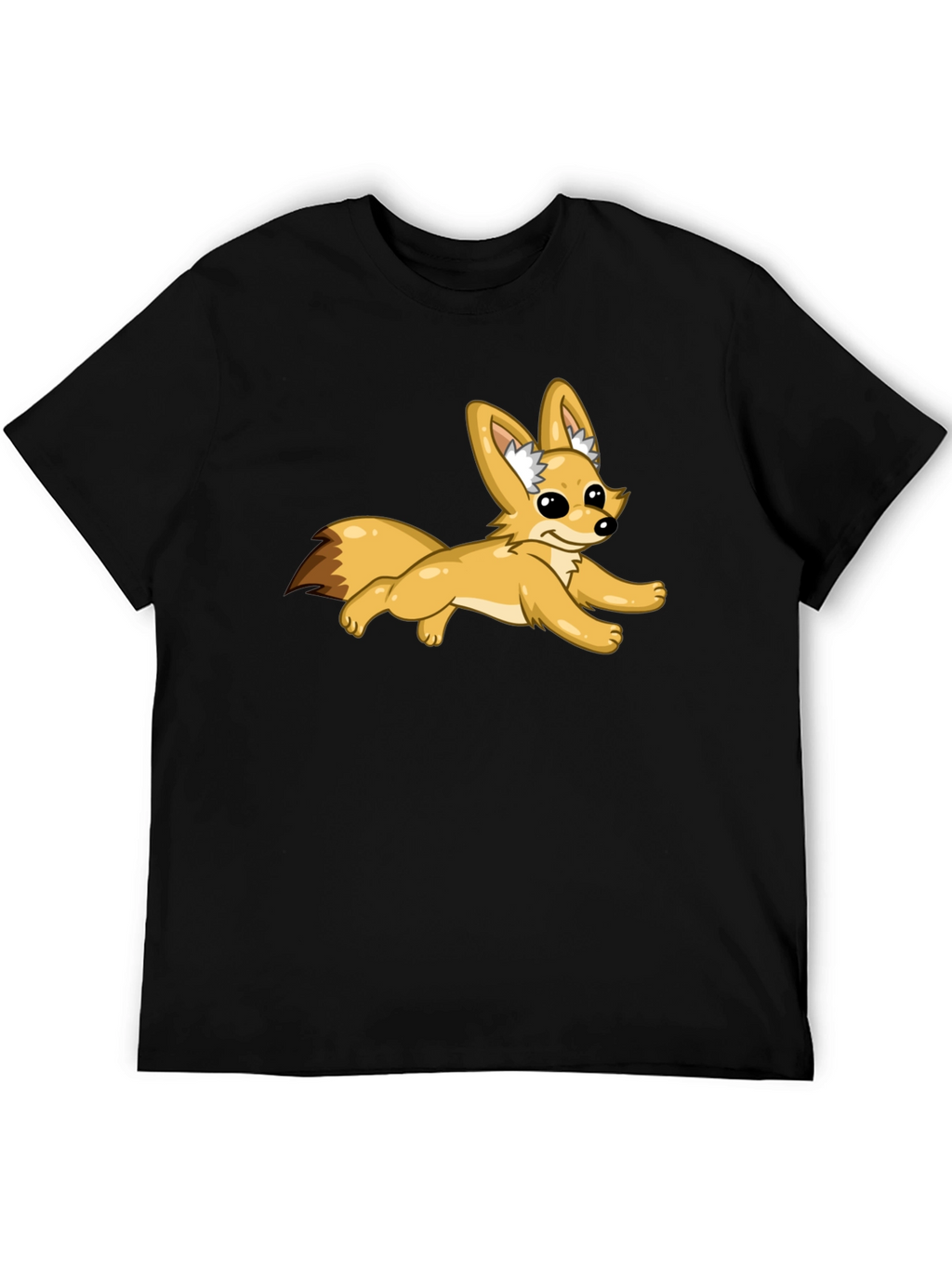 Black T-Shirt with Fox Graphic