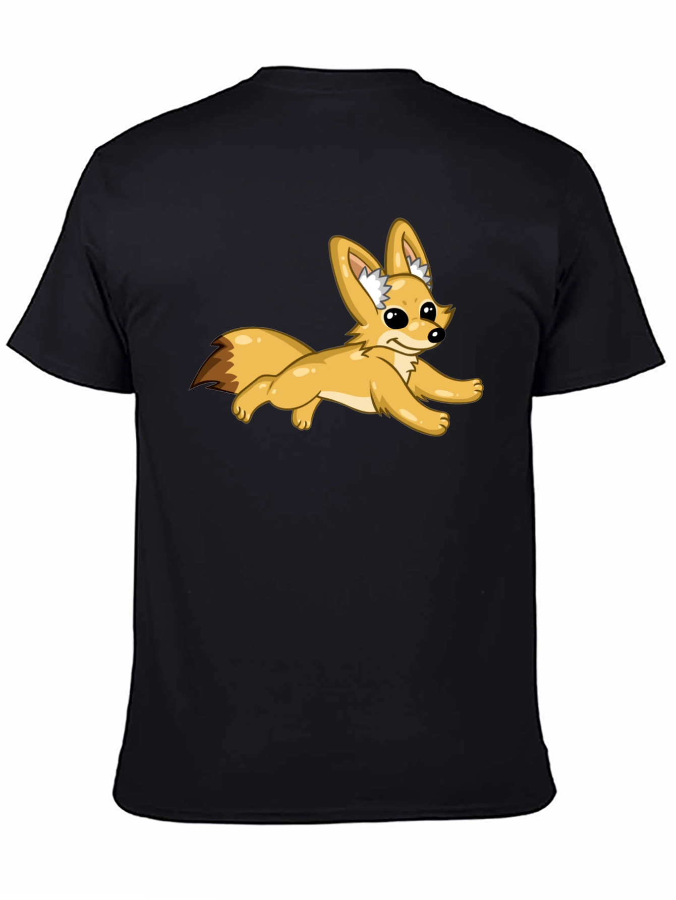 Black T-Shirt with Fox Graphic