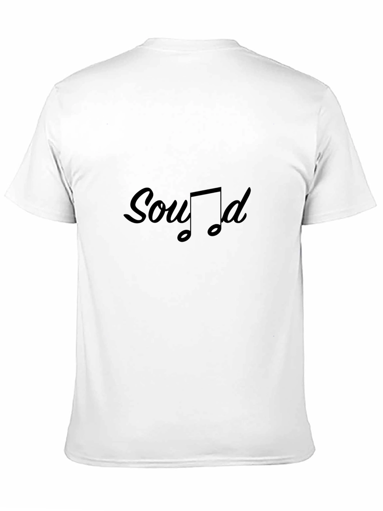 Sound Music Note Graphic Black Tee