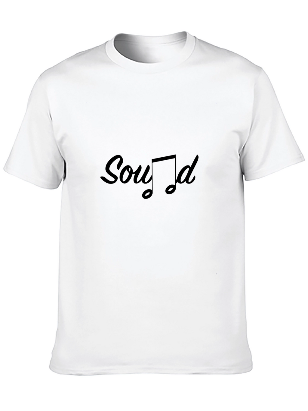 Sound Music Note Graphic Black Tee