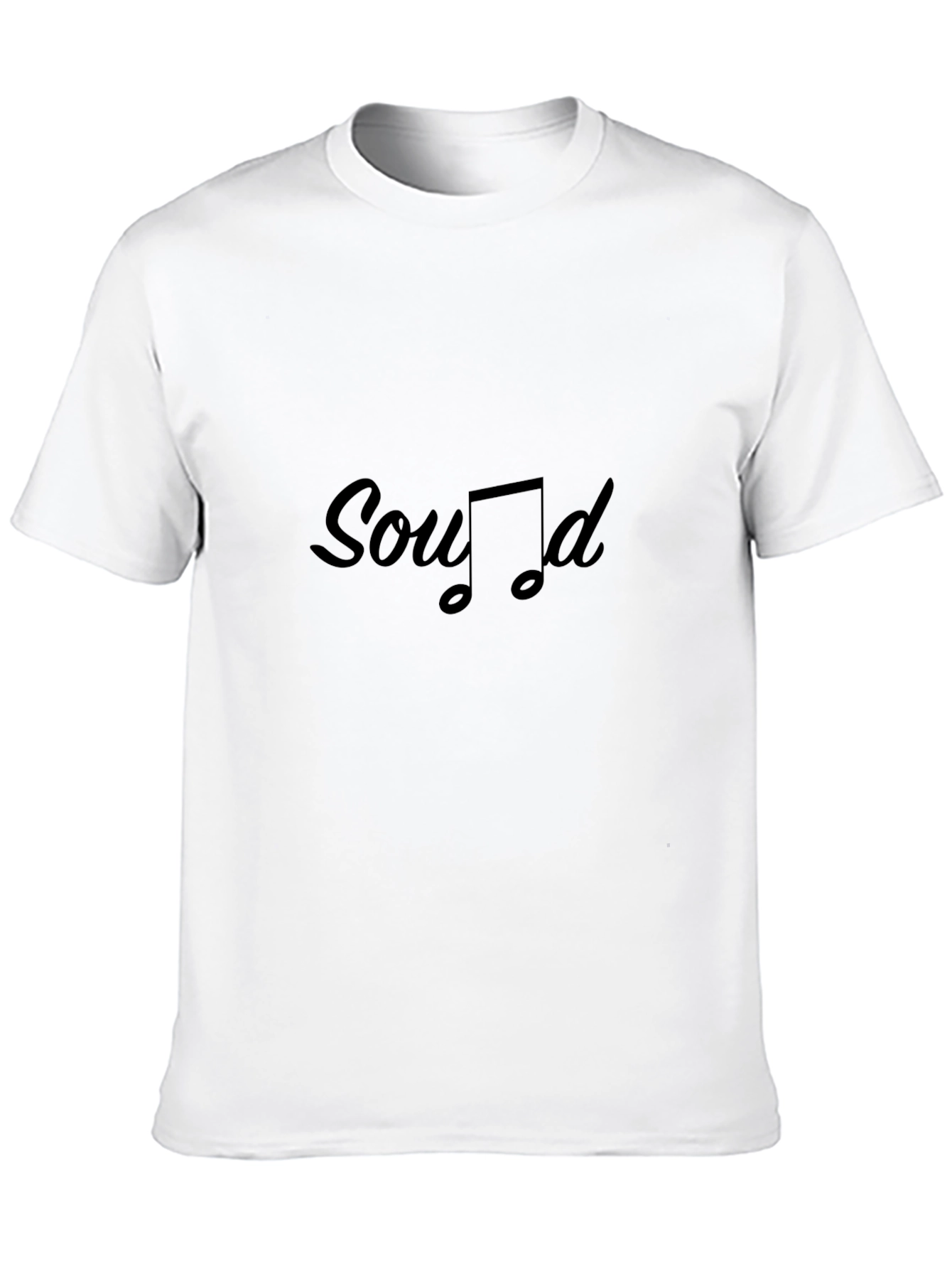 Sound Music Note Graphic Black Tee
