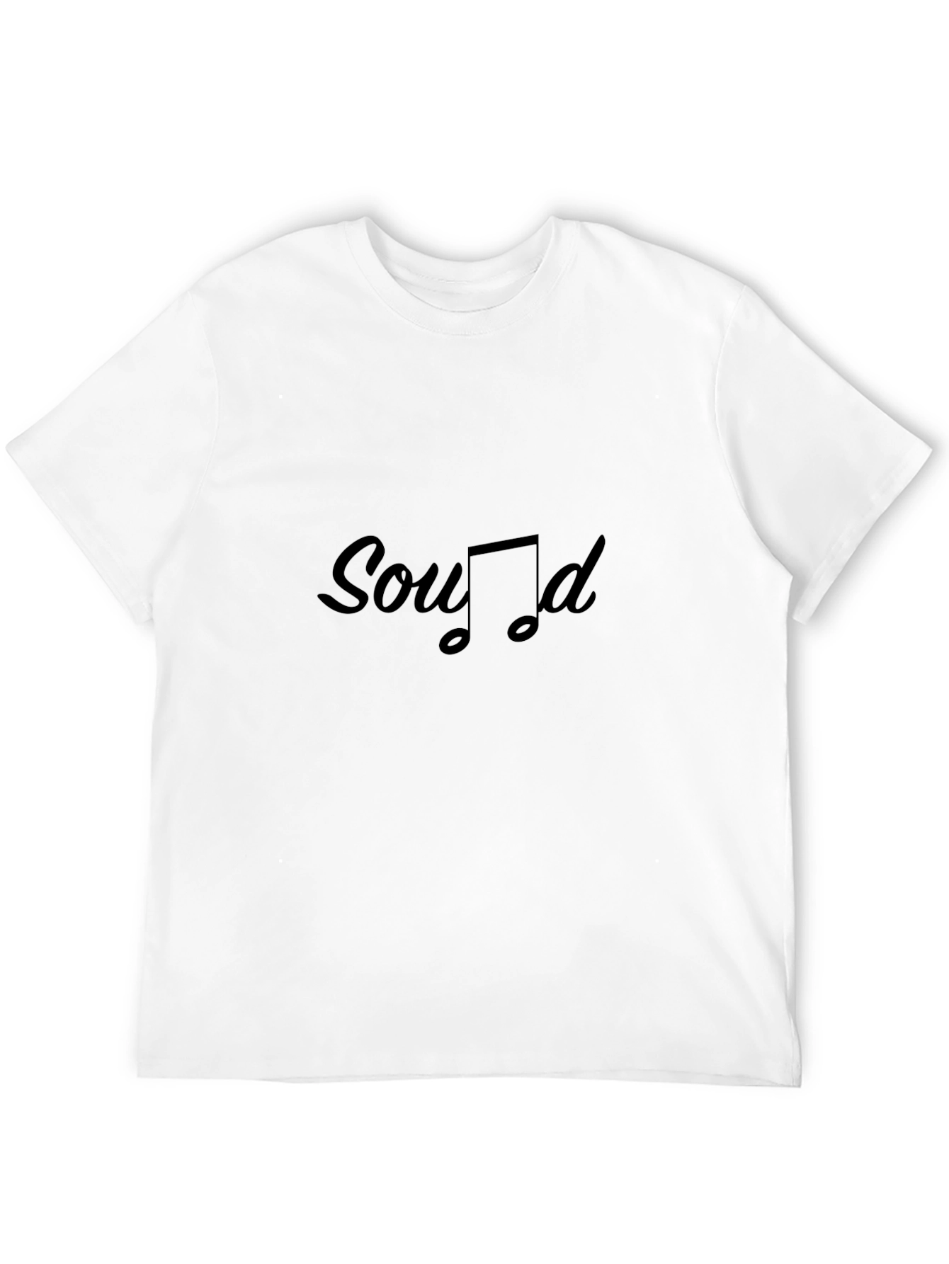Sound Music Note Graphic Black Tee