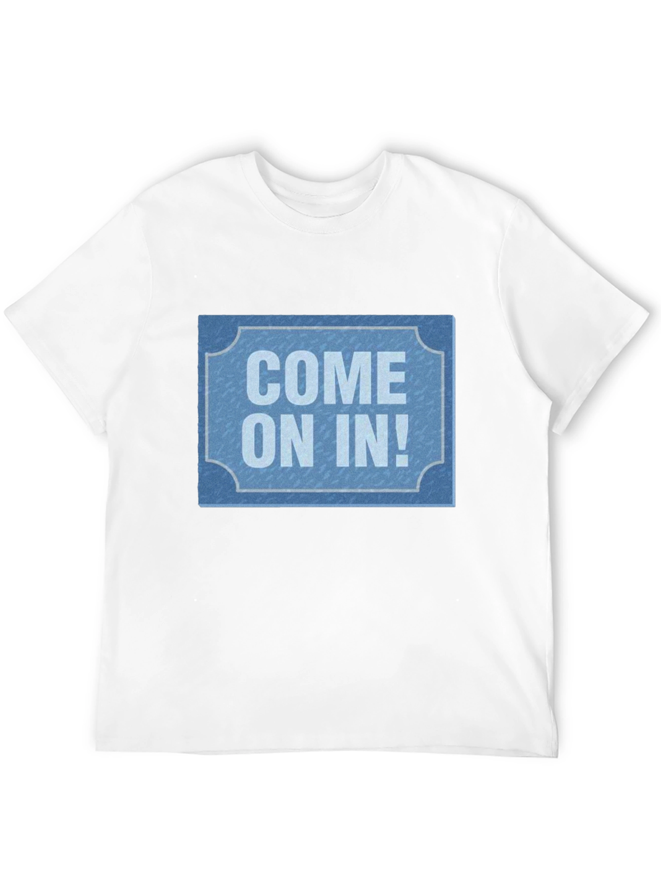 Come On In! Graphic Tee - Black Cotton Casual T-Shirt