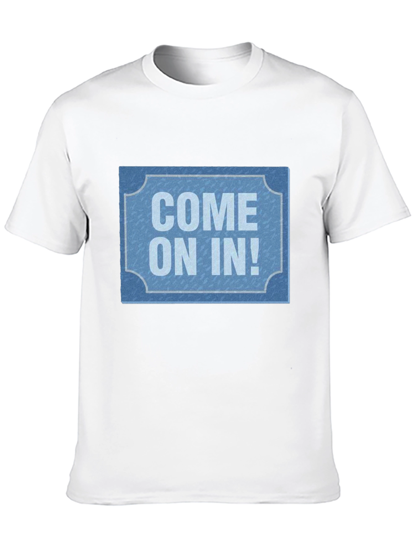 Come On In! Graphic Tee - Black Cotton Casual T-Shirt