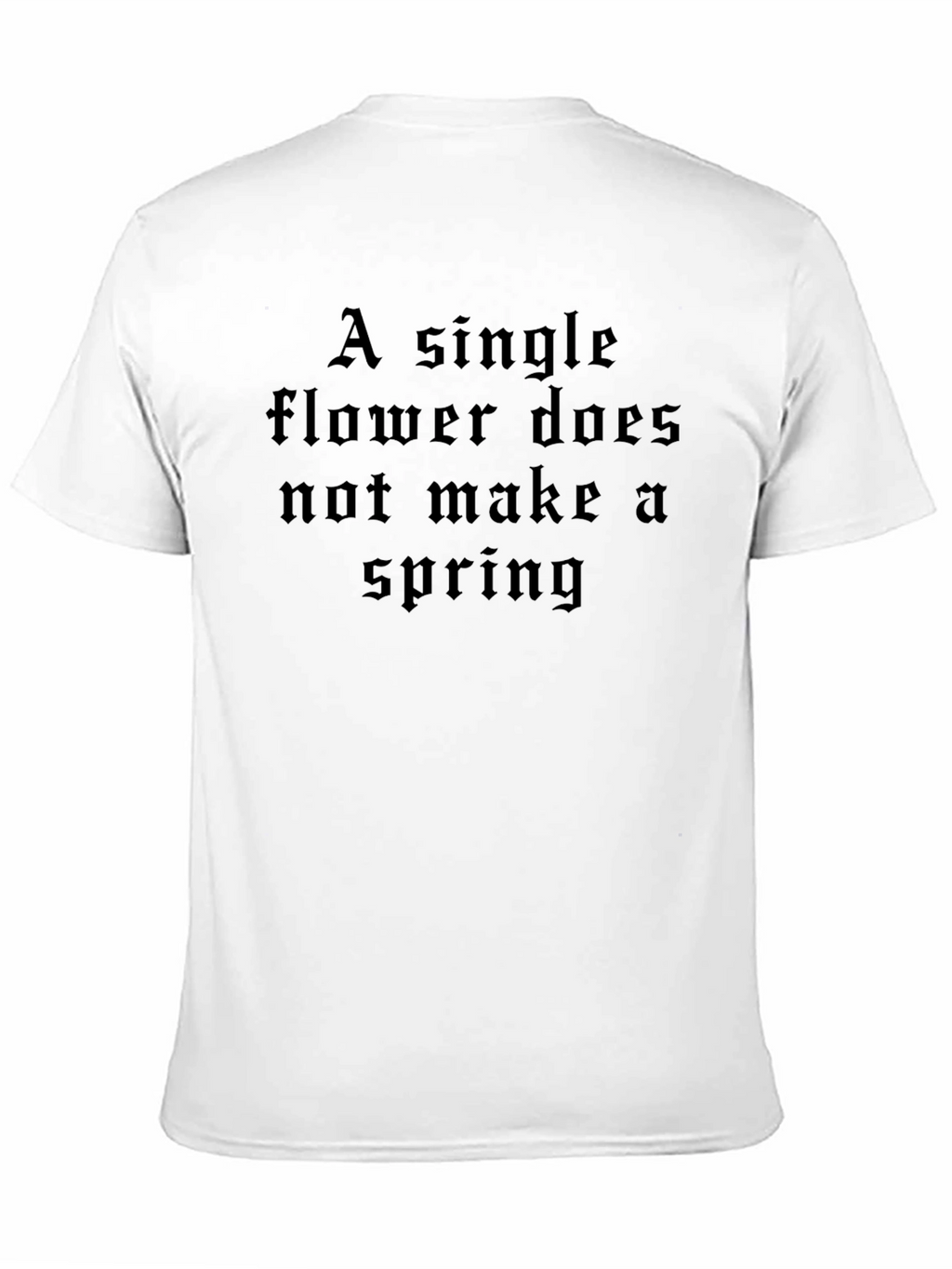 Single Flower Spring Black T-Shirt