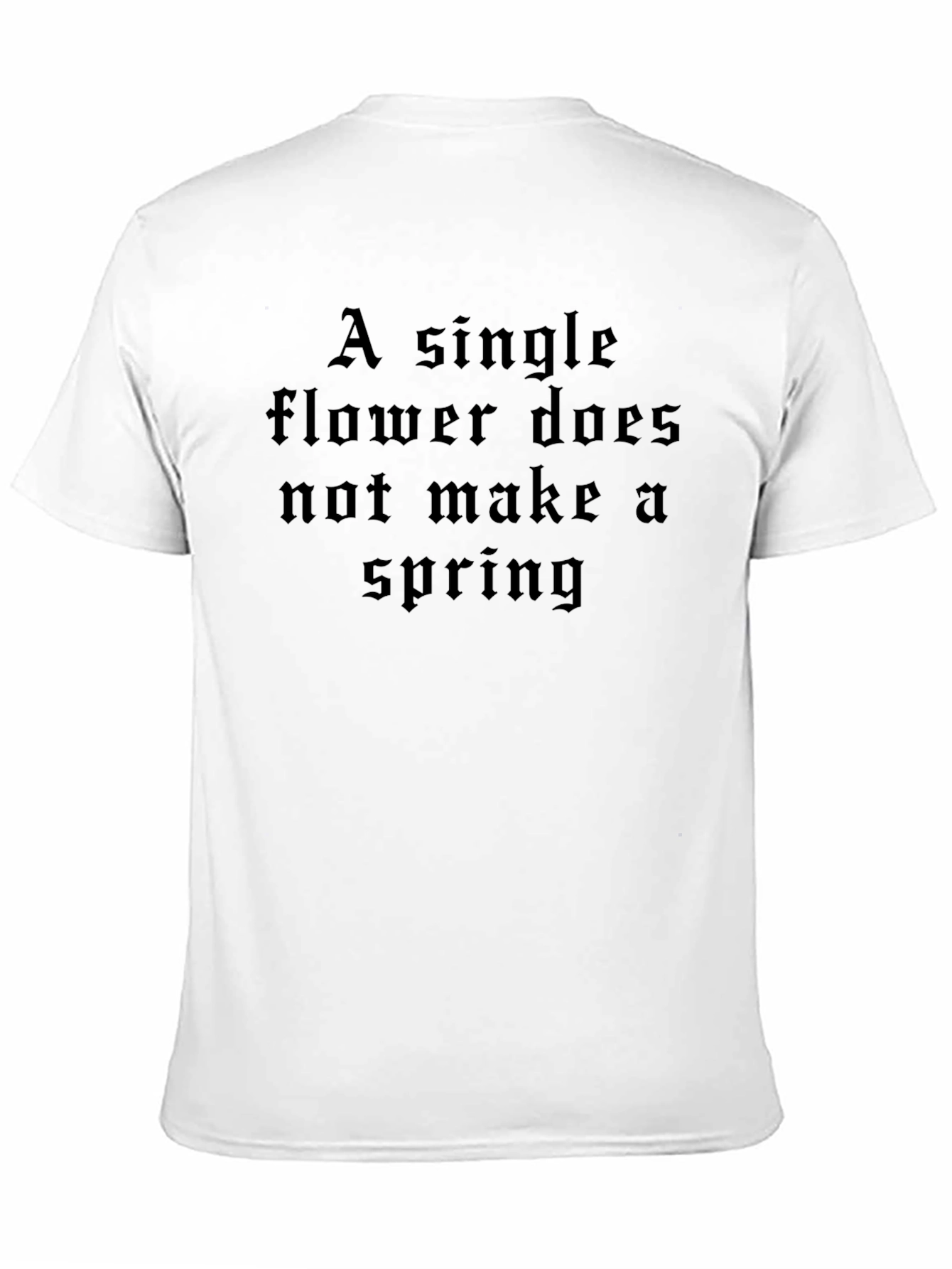 Single Flower Spring Black T-Shirt