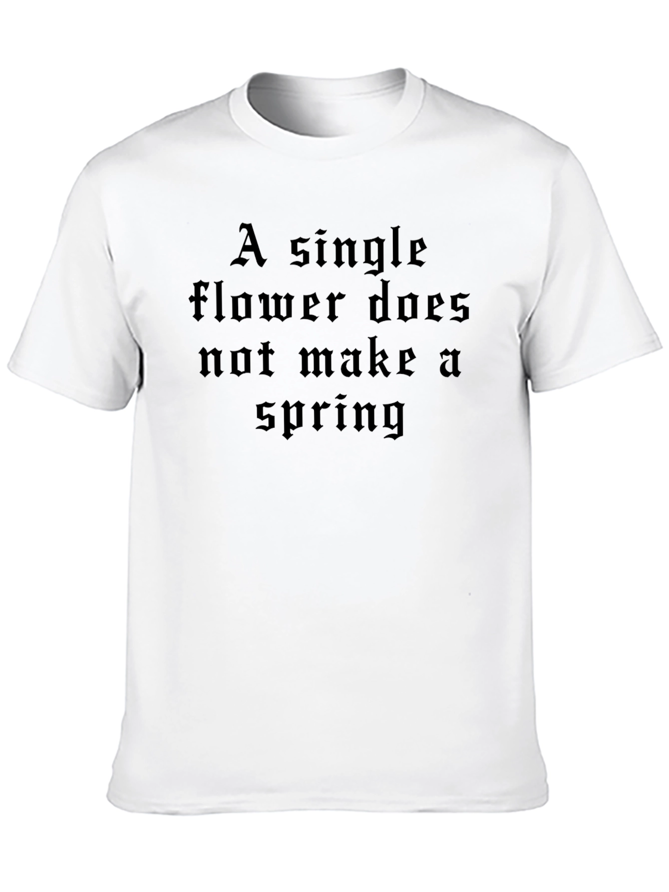 Single Flower Spring Black T-Shirt