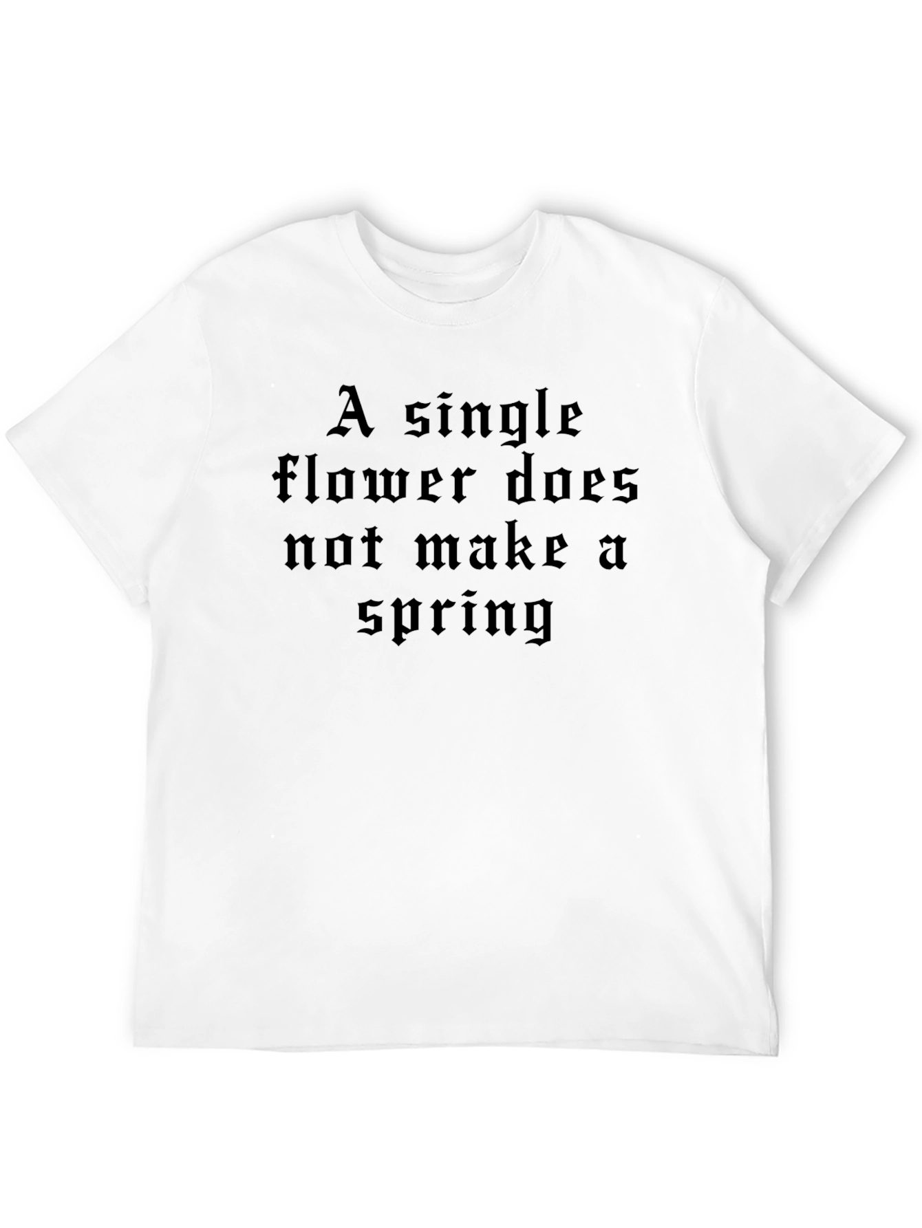 Single Flower Spring Black T-Shirt