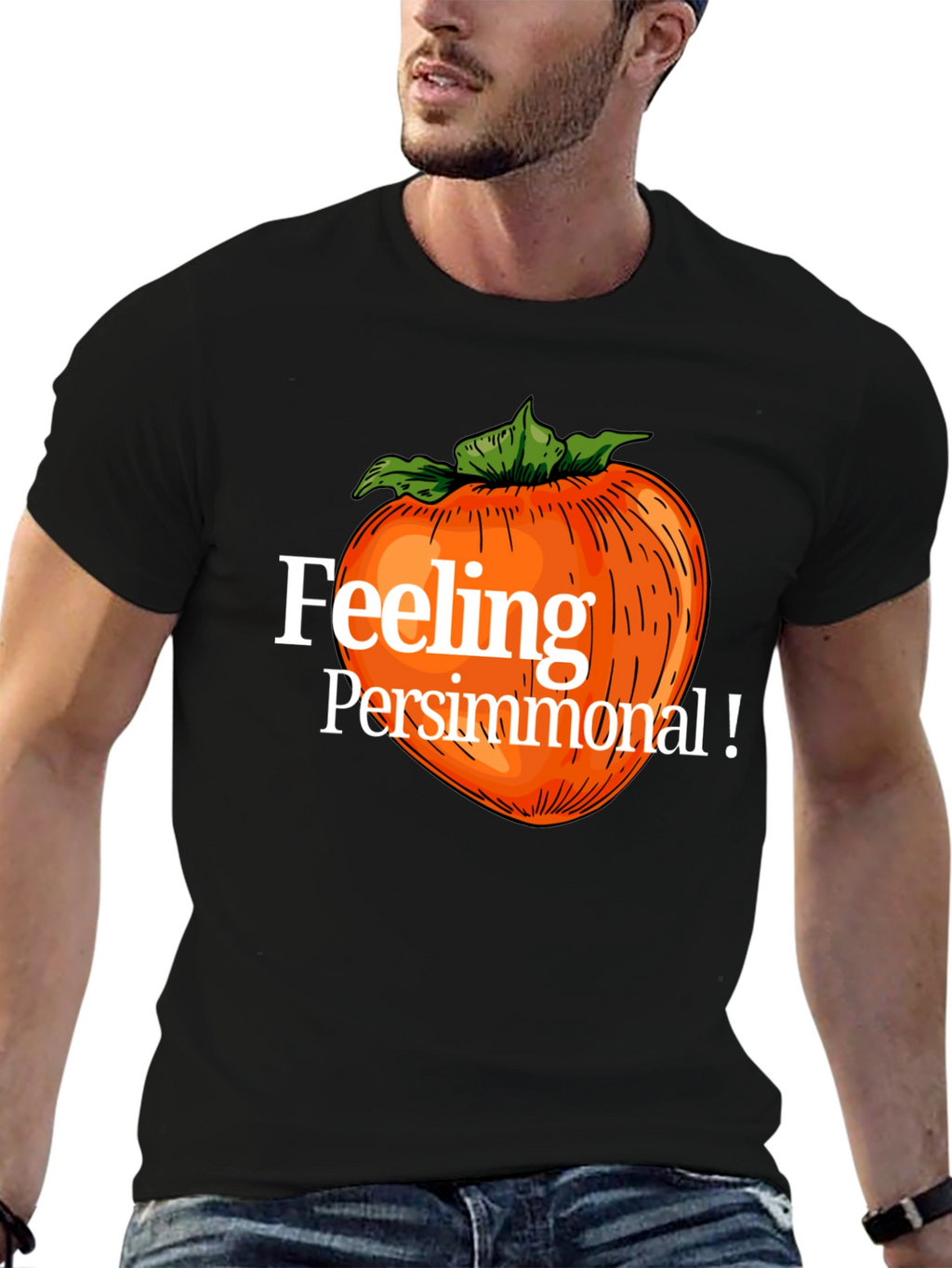 Feeling Persimmonal Black Graphic Tee